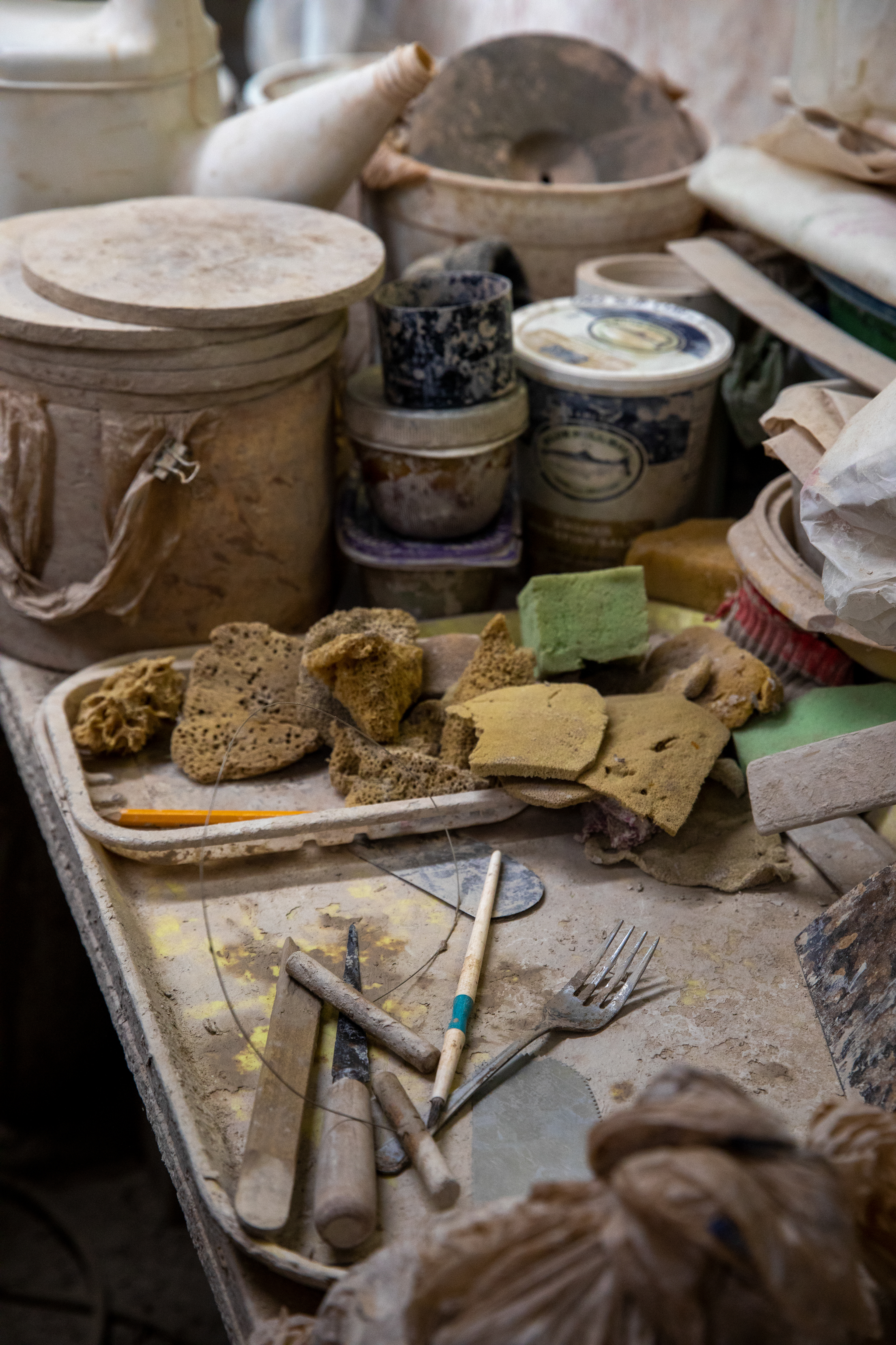 The ceramics tools used by Susan Abramovitz at her pottery studio, Rock Riffle Run Pottery on October 12, 2022
