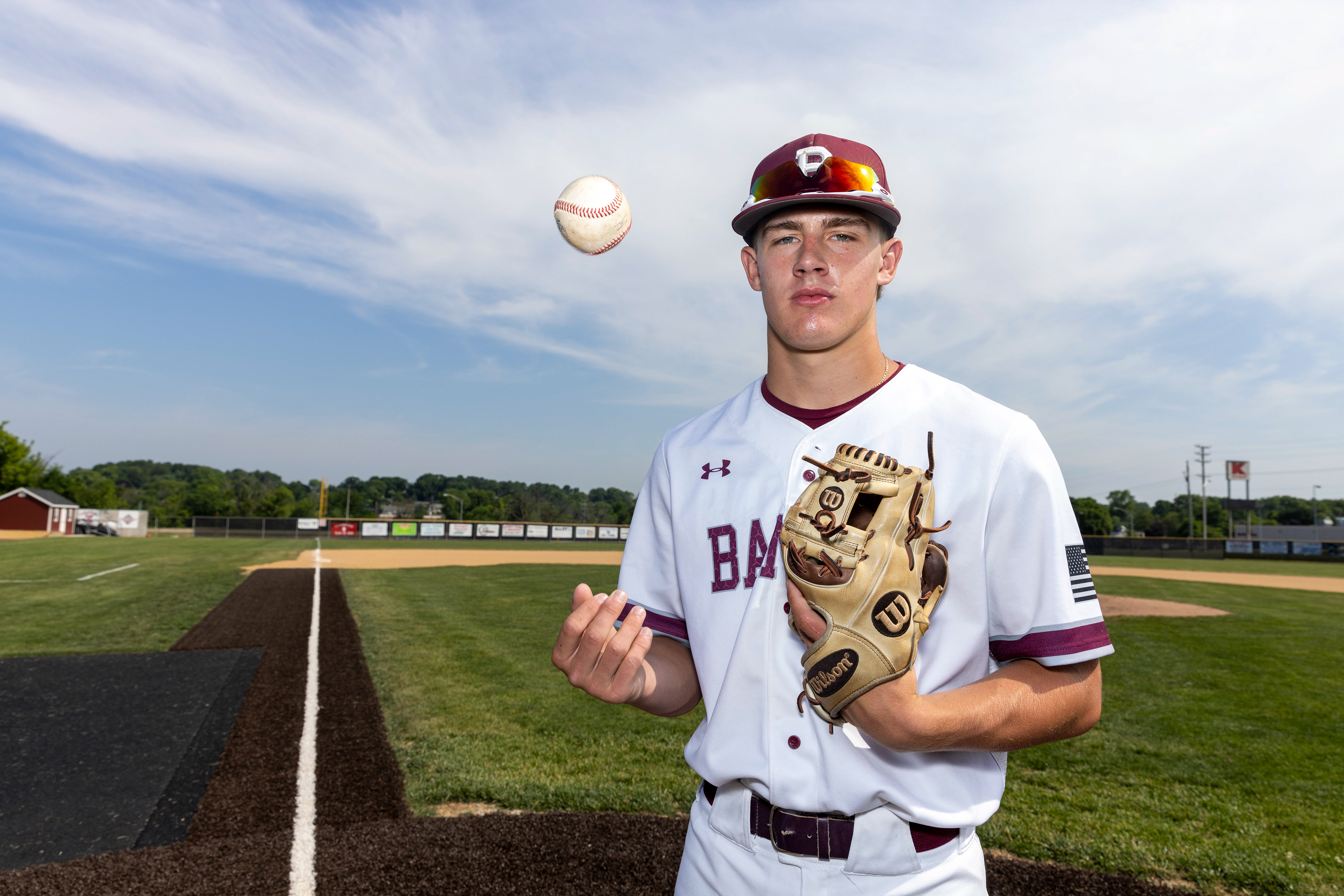 Bangor High School’s Jaxson Kreider is The Morning Call’s rookie of the year. Here, he poses for a portrait Wednesday, June 19, 2024, in Easton.