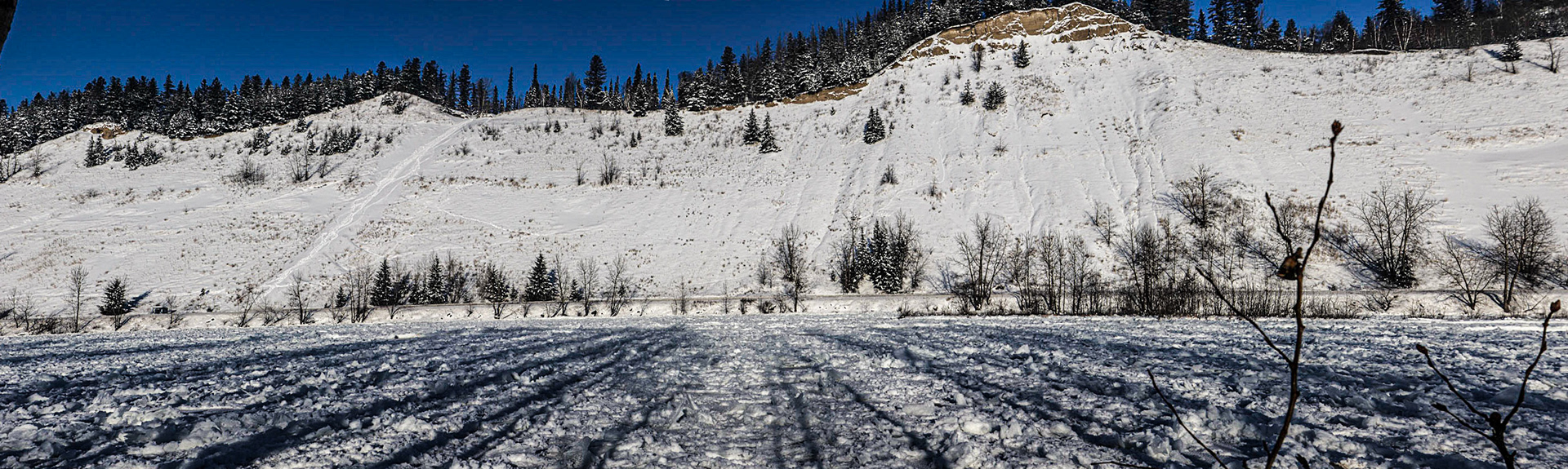 Ice on the River and Tracks on the Cutbanks.