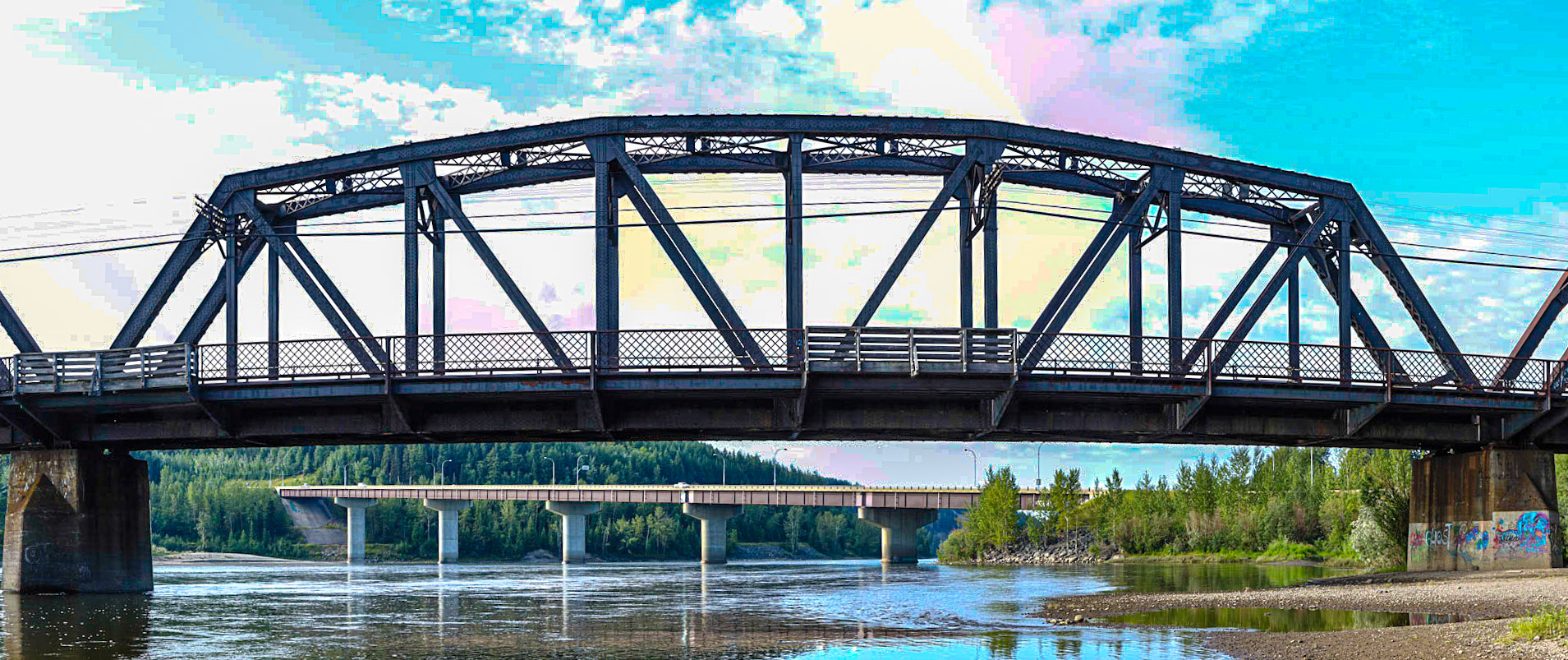 Yellowhead Bridge under CN Bridge