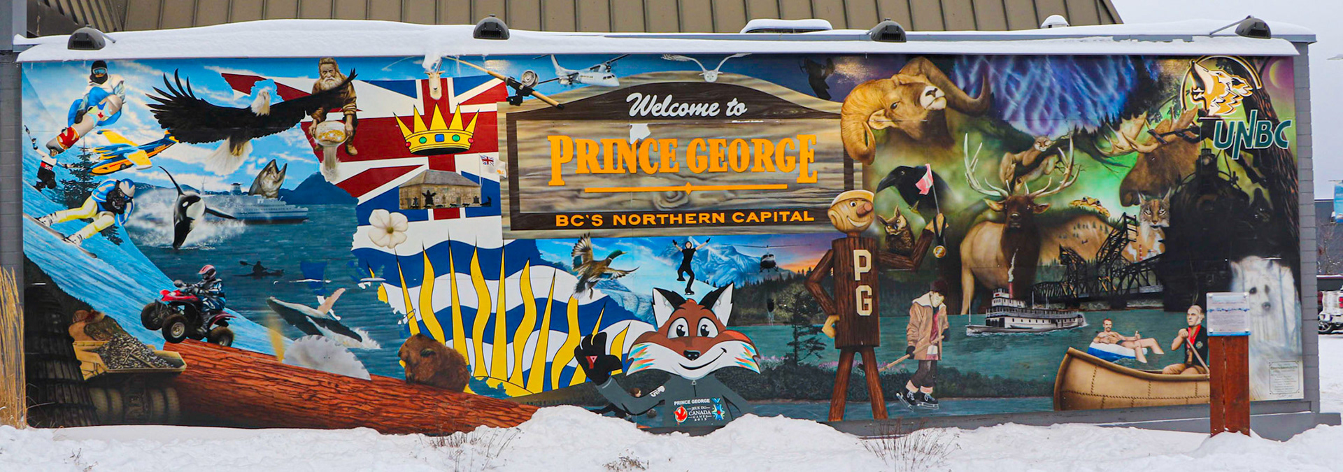 A Mural at the Prince George Airport