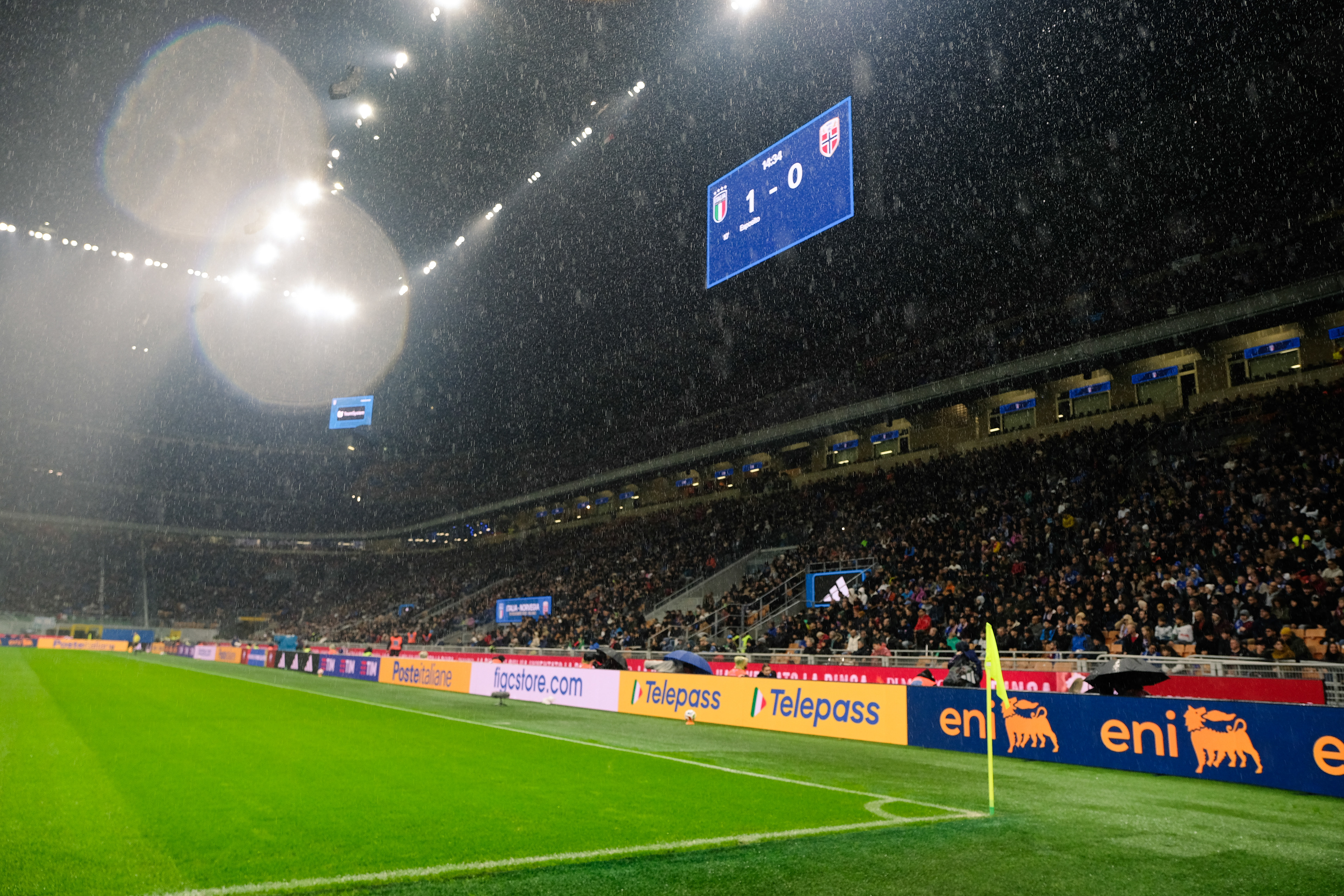 Italy against Norway during the European Qualifiers 2025 match at Giuseppe Meazza Stadium (San Siro) in Milan, Italy, on 16 November 2025/2026; in the photo: Italy vs Norway