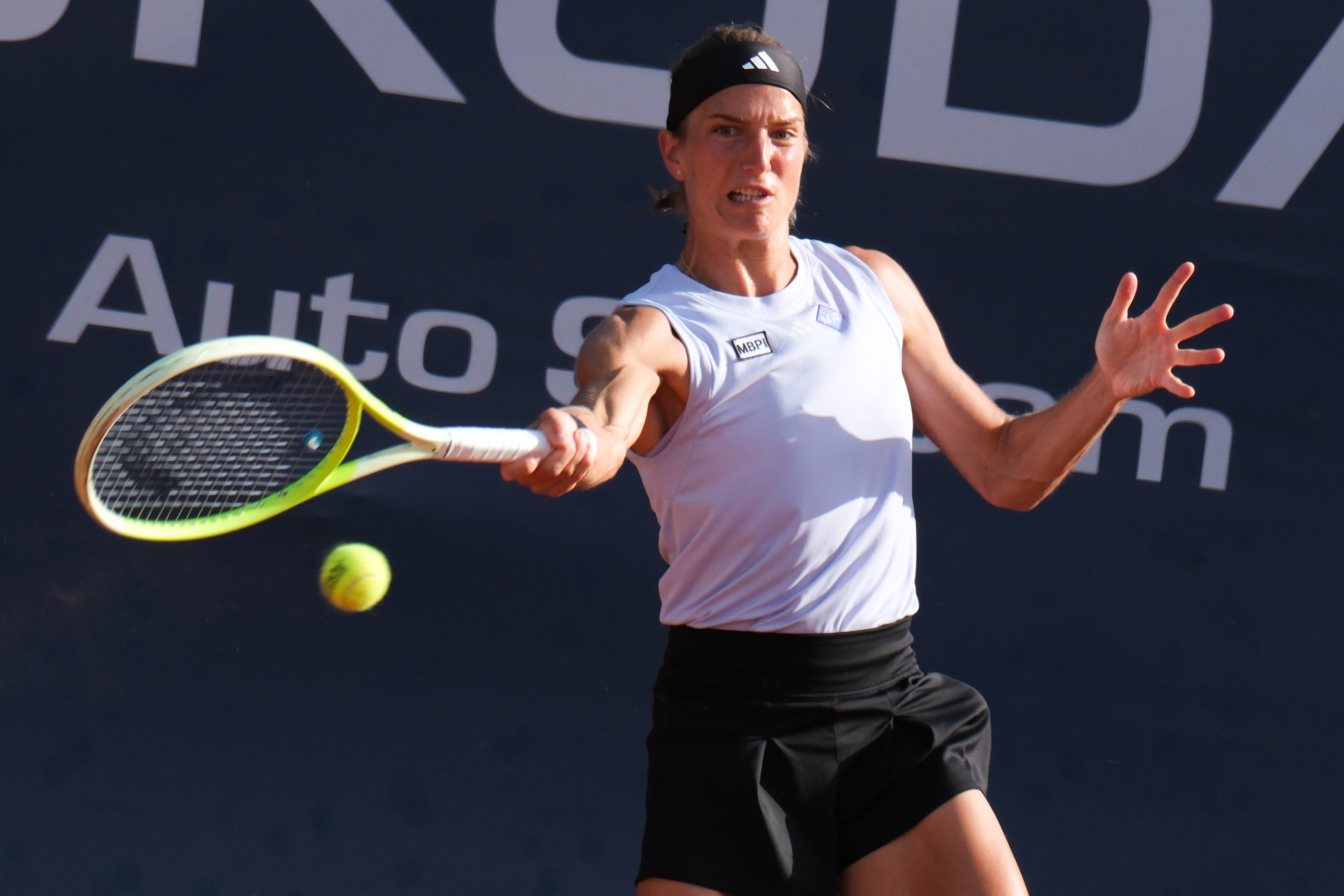 KATHINKA VON DEICHMANN - Palermo Ladies Open 2025 // PALERMO, ITALY - JULY 23: Kathinka von Deichmann in action during a PLO 2025's match at Country Time Club on July 23, 2025 in Palermo, Italy. (Photo by Federico Serra)