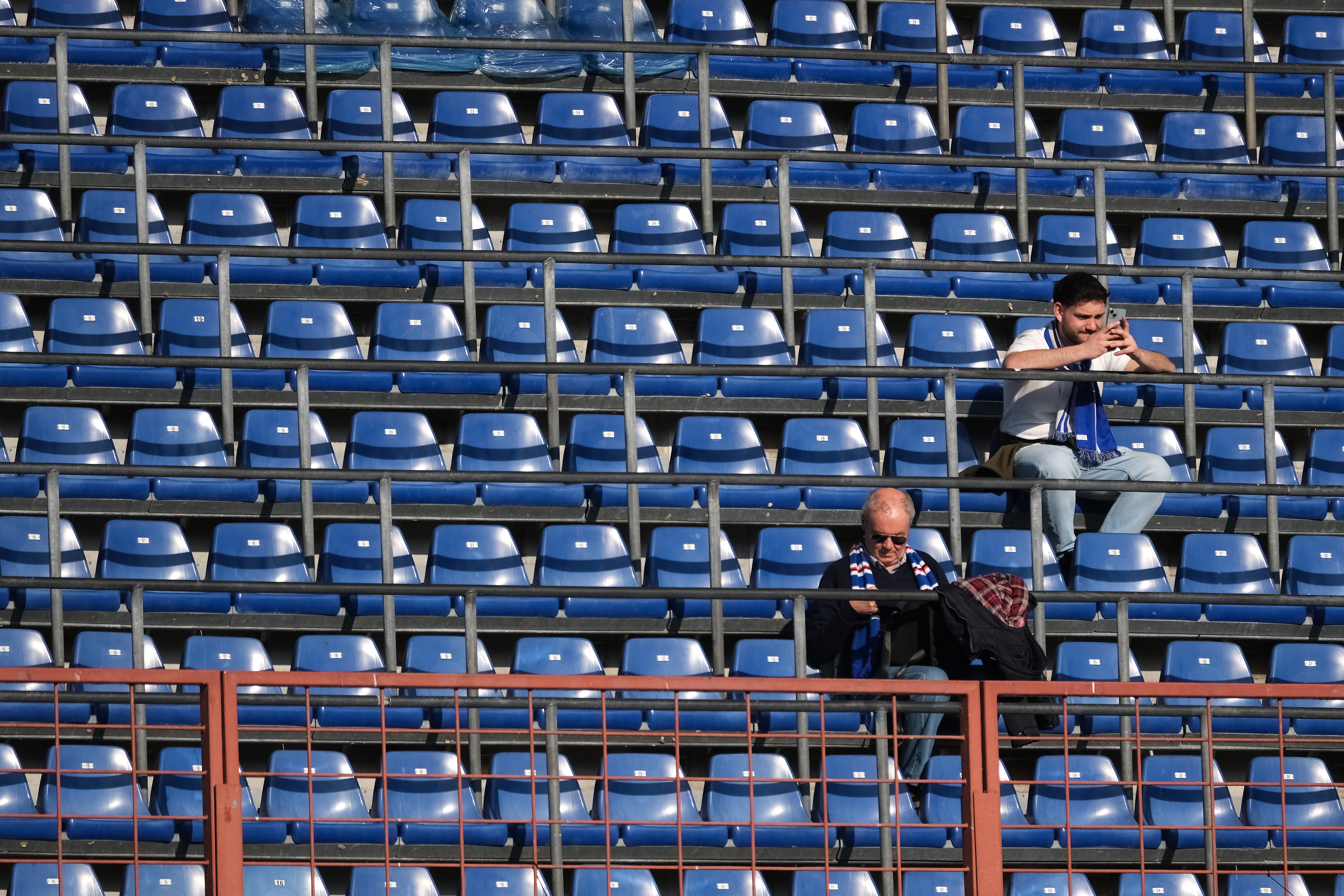 SAMPDORIA v PALERMO - Serie B // GENOVA, ITALY - MARCH 08: UC Sampdoria's fans before the Serie B match between UC Sampdoria and Palermo FC at Stadio Luigi Ferraris on March 08, 2025 in Genova, Italy. (Photo by Federico Serra)