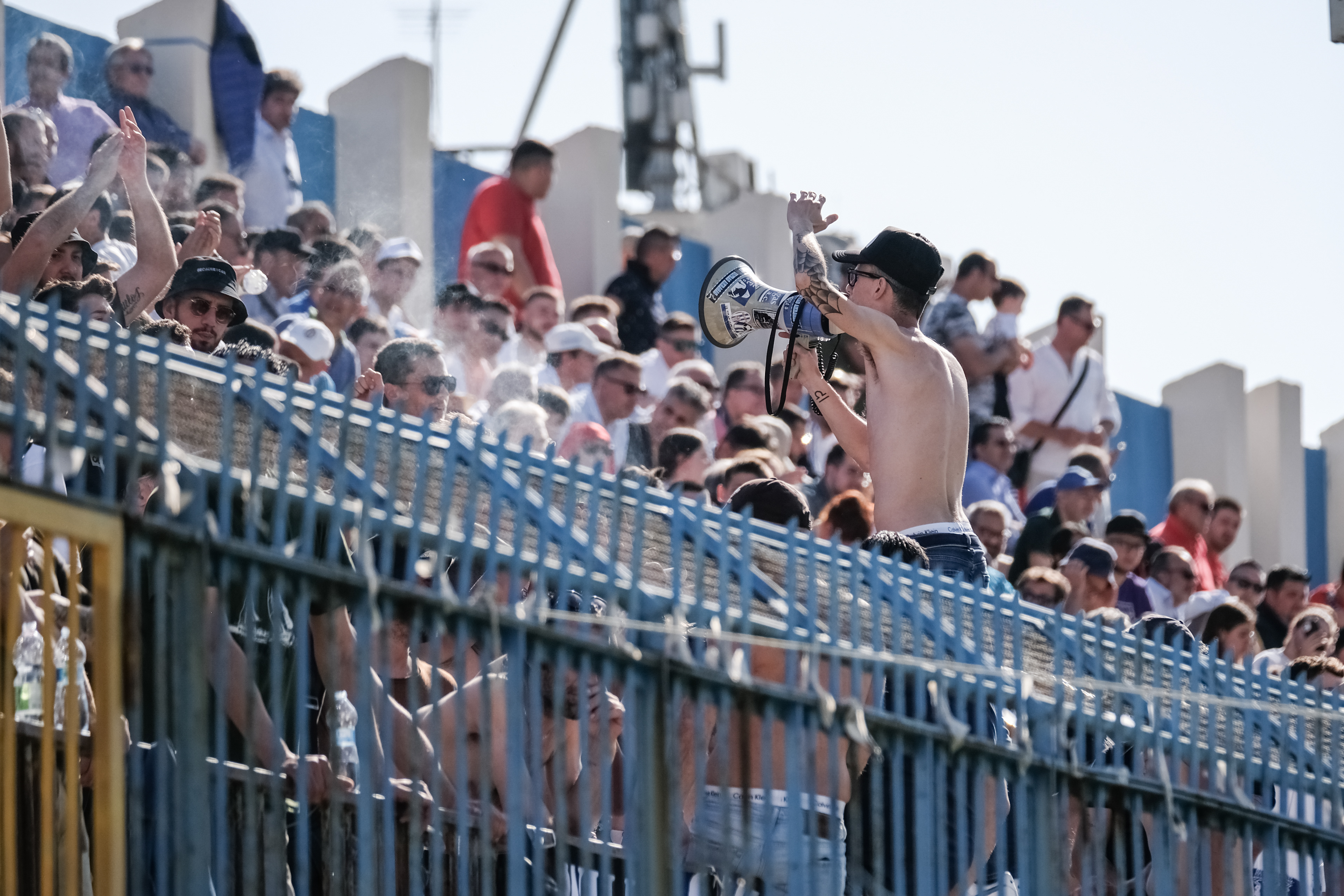 AKRAGAS v DON CARLO MISILMERI - Eccellenza // AGRIGENTO, ITALY - MAY 14: Akragas' supporters during the Eccellenza match between Akragas and Don Carlo Misilmeri at Stadio Esseneto on may 14, 2022 in Agrigento, Italy. (Photo by Federico Serra)