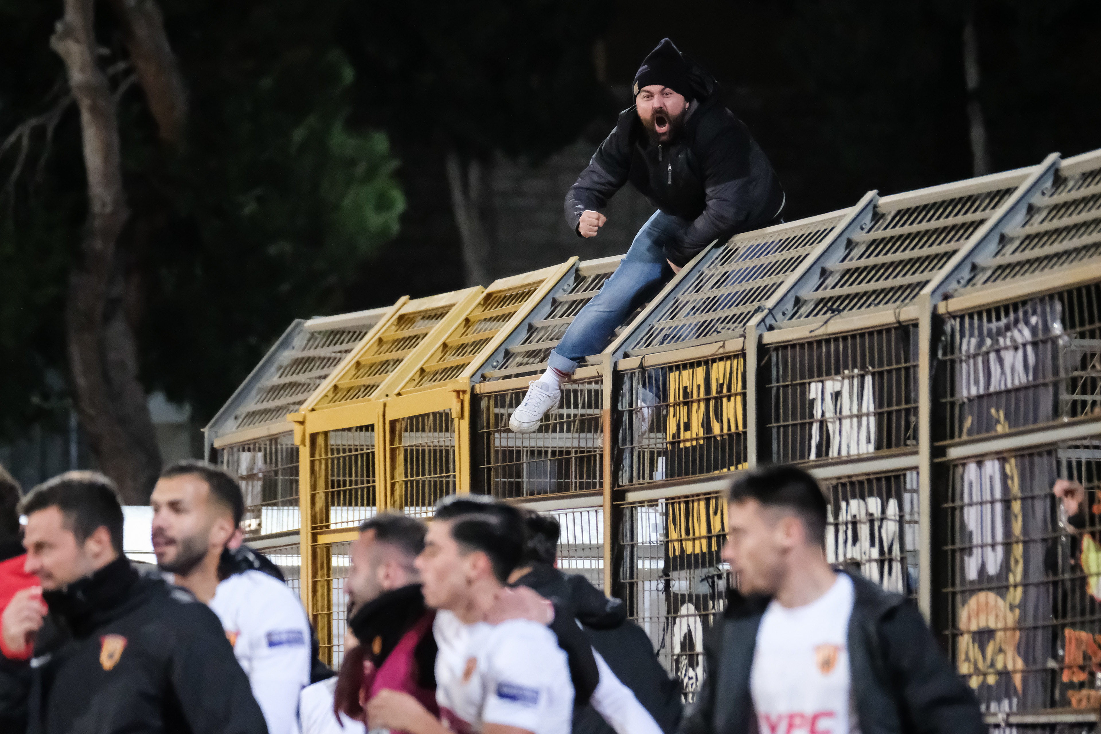 TRAPANI v BENEVENTO - Serie C // TRAPANI, ITALY - DECEMBER 08: Benevento's supporters during the Serie C match between Trapani and Benevento at Stadio Provinciale G. Basciano on december 08, 2024 in Palermo, Trapani. (Photo by Federico Serra)