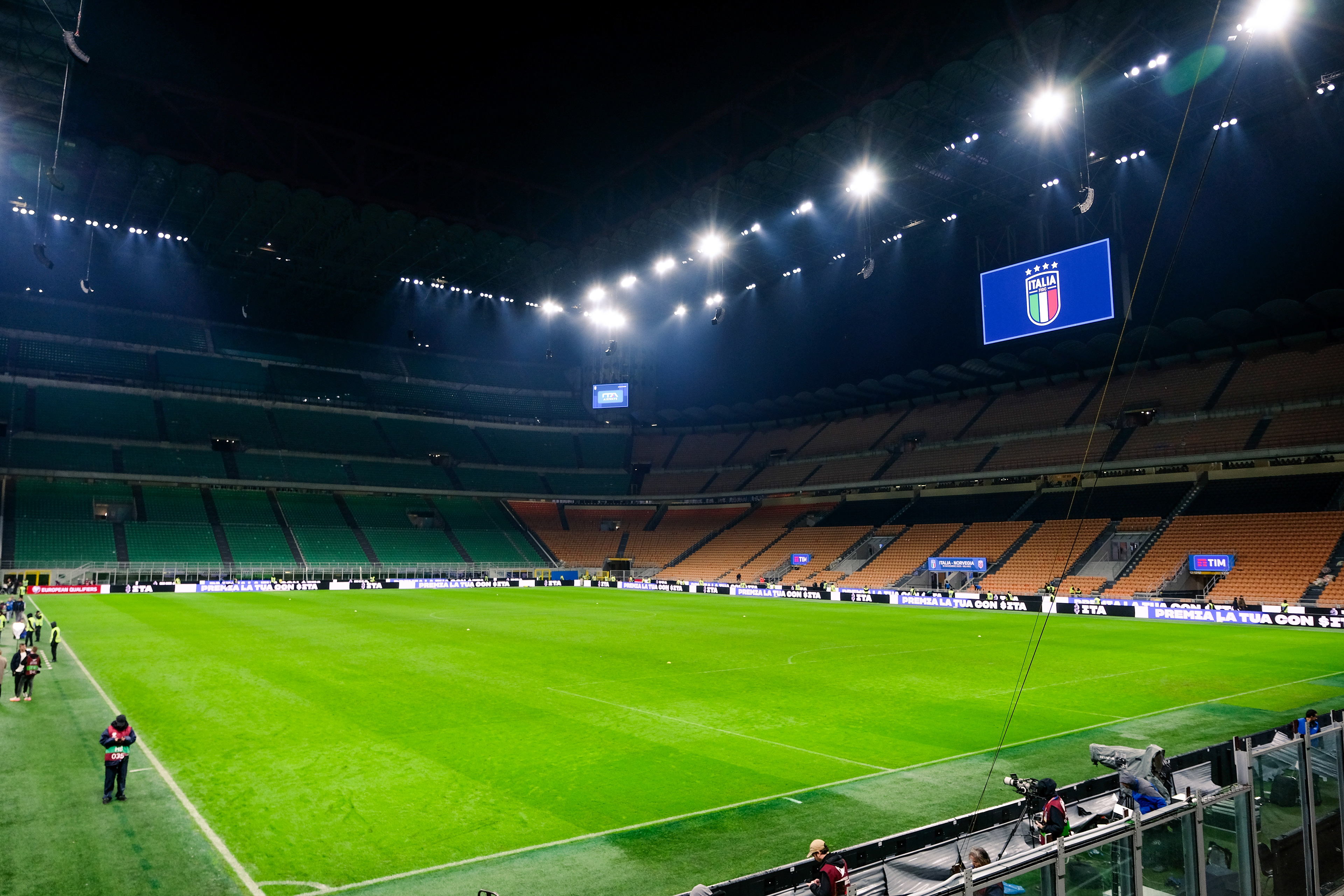 Italy against Norway during the European Qualifiers 2025 match at Giuseppe Meazza Stadium (San Siro) in Milan, Italy, on 16 November 2025/2026; in the photo: Giuseppe Meazza, San Siro Stadium