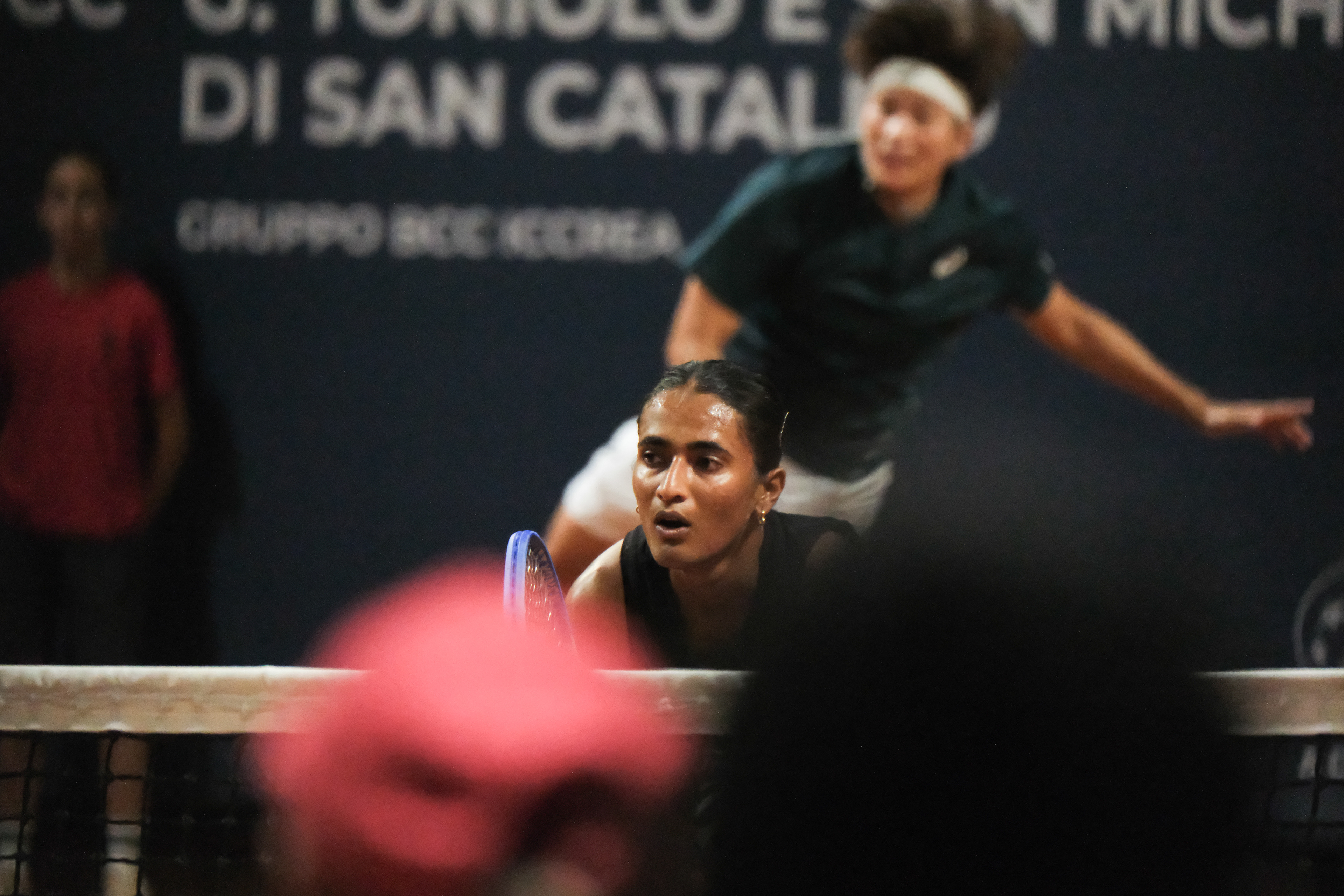 RUTUJA BHOSALE AND PEANGTARM PLIPUECH - Palermo Ladies Open 2025 // PALERMO, ITALY - JULY 22: Rutuja Bhosale and Peangtarm Plipuech in action during a PLO 2025's match at Country Time Club on July 22, 2025 in Palermo, Italy. (Photo by Federico Serra)