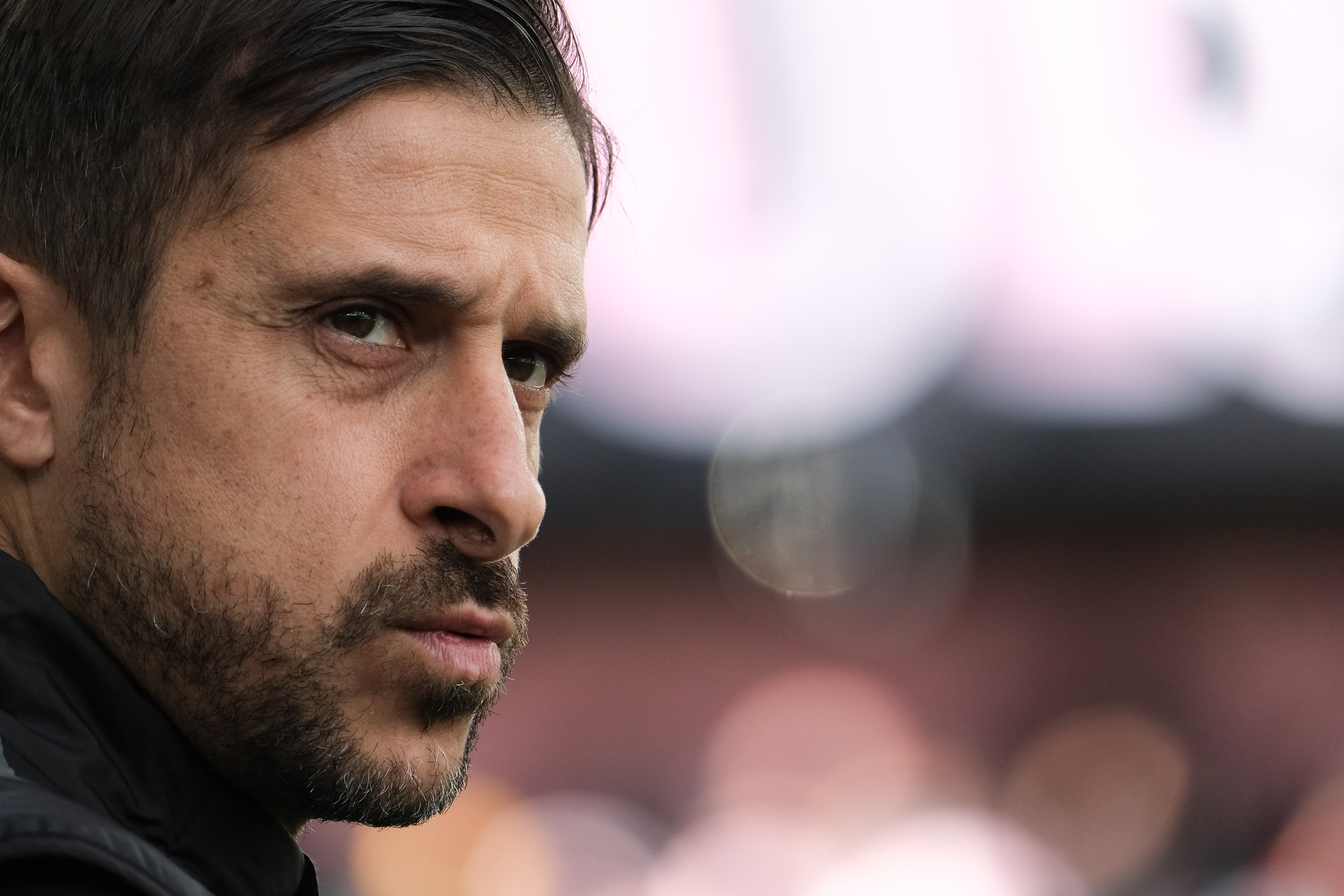 PALERMO FC v JUVE STABIA - Serie B // PALERMO, ITALY - SEPTEMBER 19: Alessio Dionisi coach of Palermo FC before the Serie B match between Palermo FC and Juve Stabia at Stadio Comunale Renzo Barbera on september 19, 2025 in Palermo, Italy. (Photo by Federico Serra)