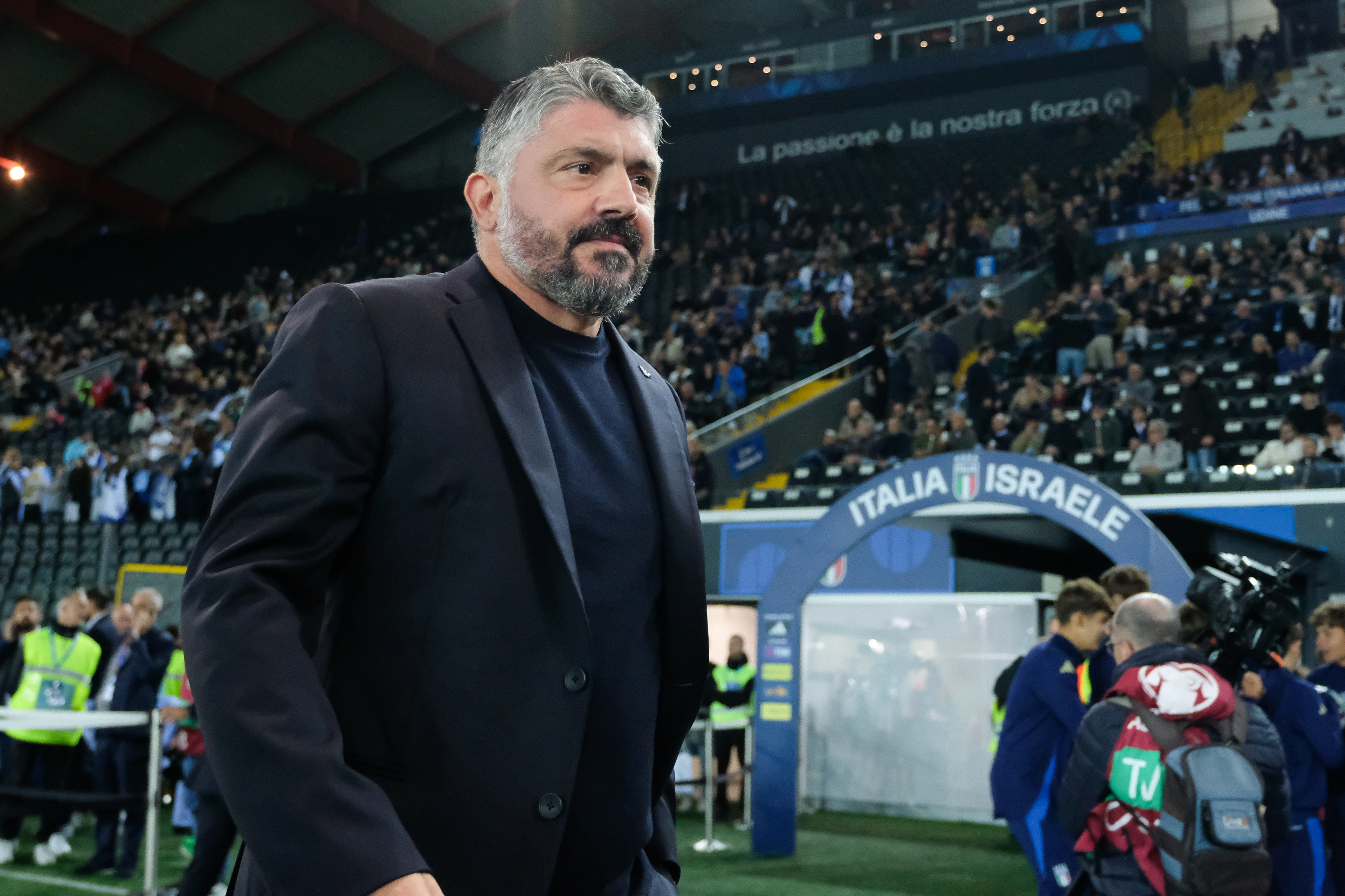 ITALY FC v ISRAEL - FIFA World CUP 2026 - Qualification Round // UDINE, ITALY - OCTOBER 14: Gennaro Gattuso of Italy before the match between Italy and Israel at Stadio Friuli on october 14, 2025 in Udine, Italy. (Photo by Federico Serra)