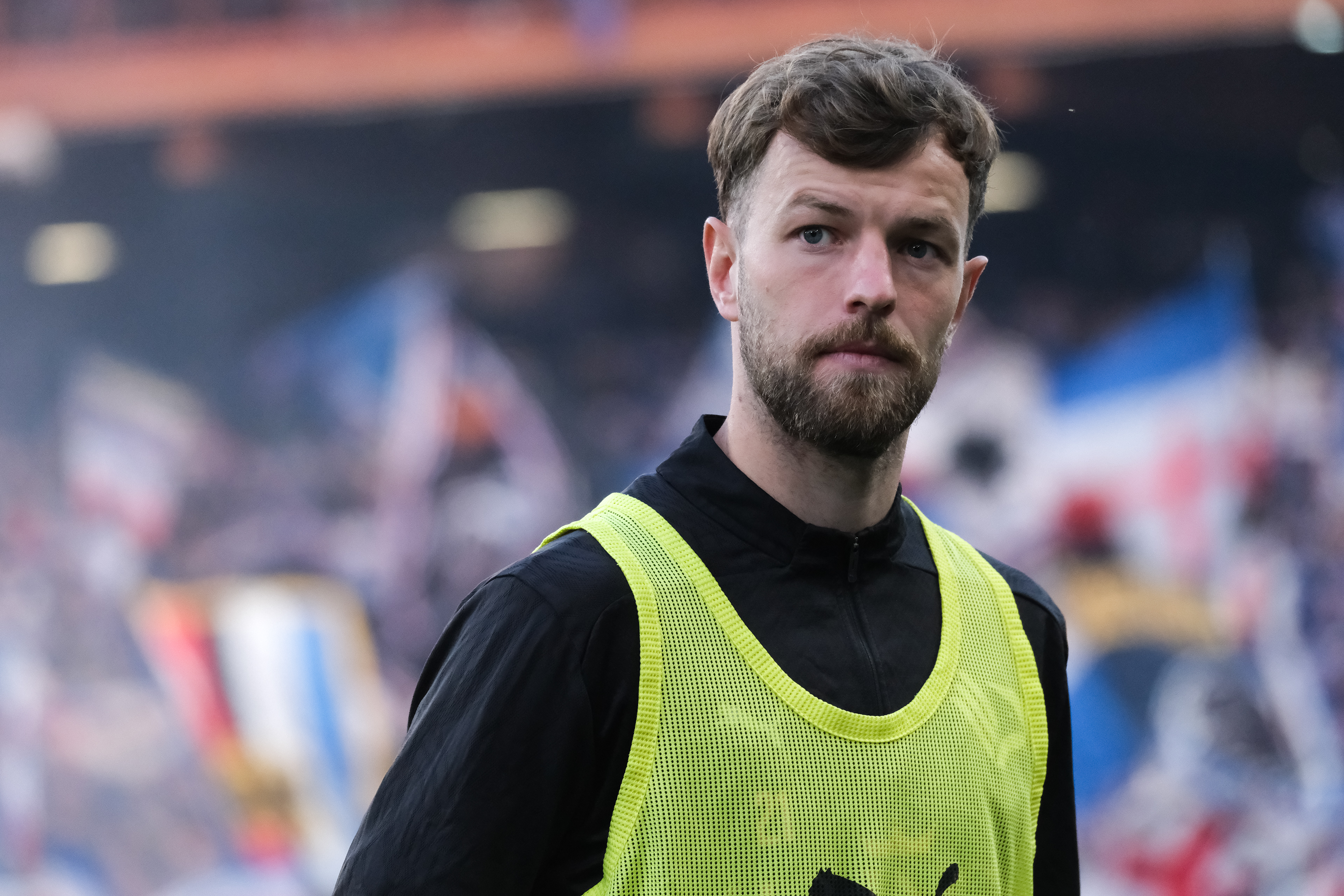 SAMPDORIA v PALERMO - Serie B // GENOVA, ITALY - MARCH 08: Jeremy Le Douaron of Palermo FC before the Serie B match between UC Sampdoria and Palermo FC at Stadio Luigi Ferraris on March 08, 2025 in Genova, Italy. (Photo by Federico Serra)