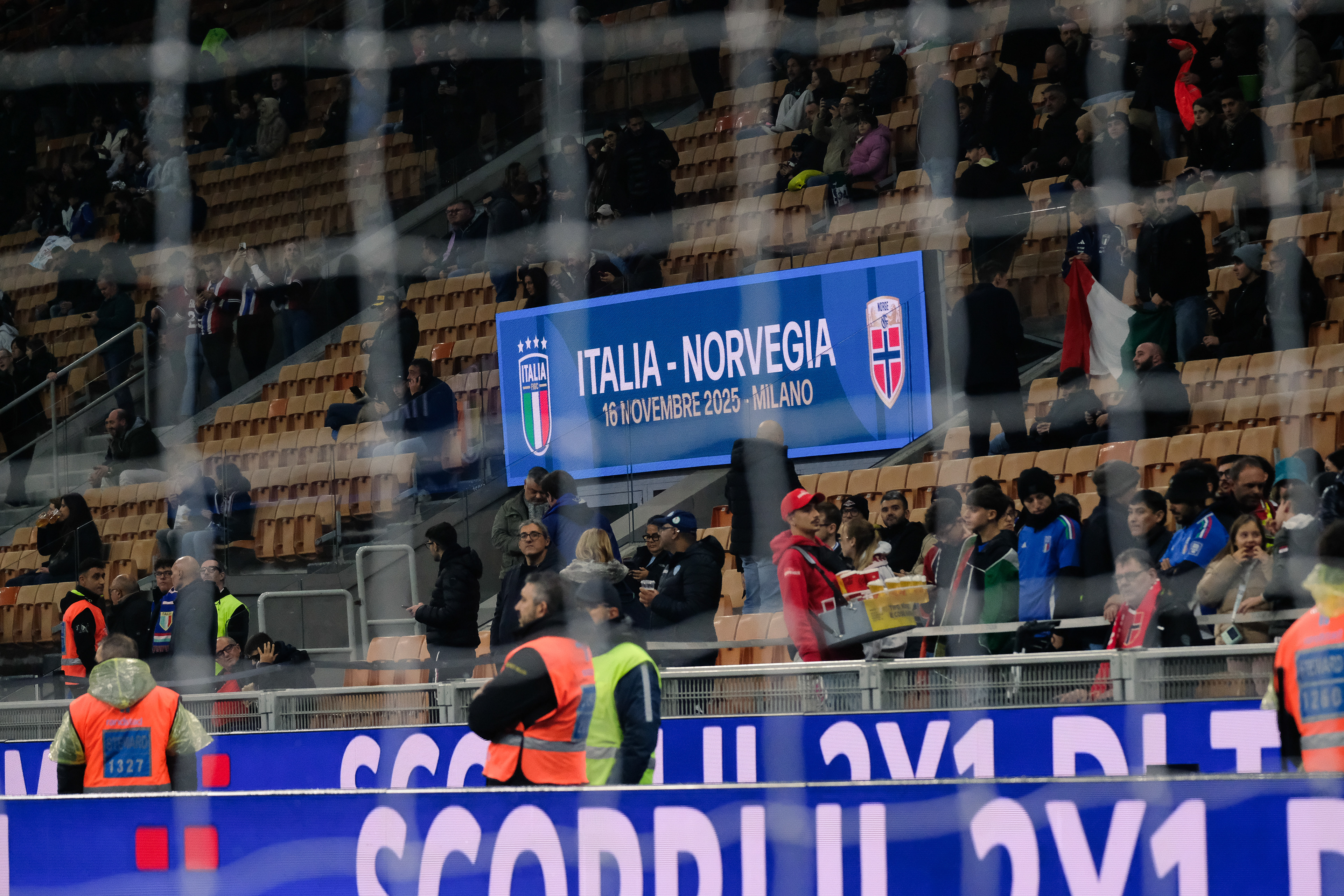 Italy against Norway during the European Qualifiers 2025 match at Giuseppe Meazza Stadium (San Siro) in Milan, Italy, on 16 November 2025/2026; in the photo: European Qualifiers, Italy vs Norway