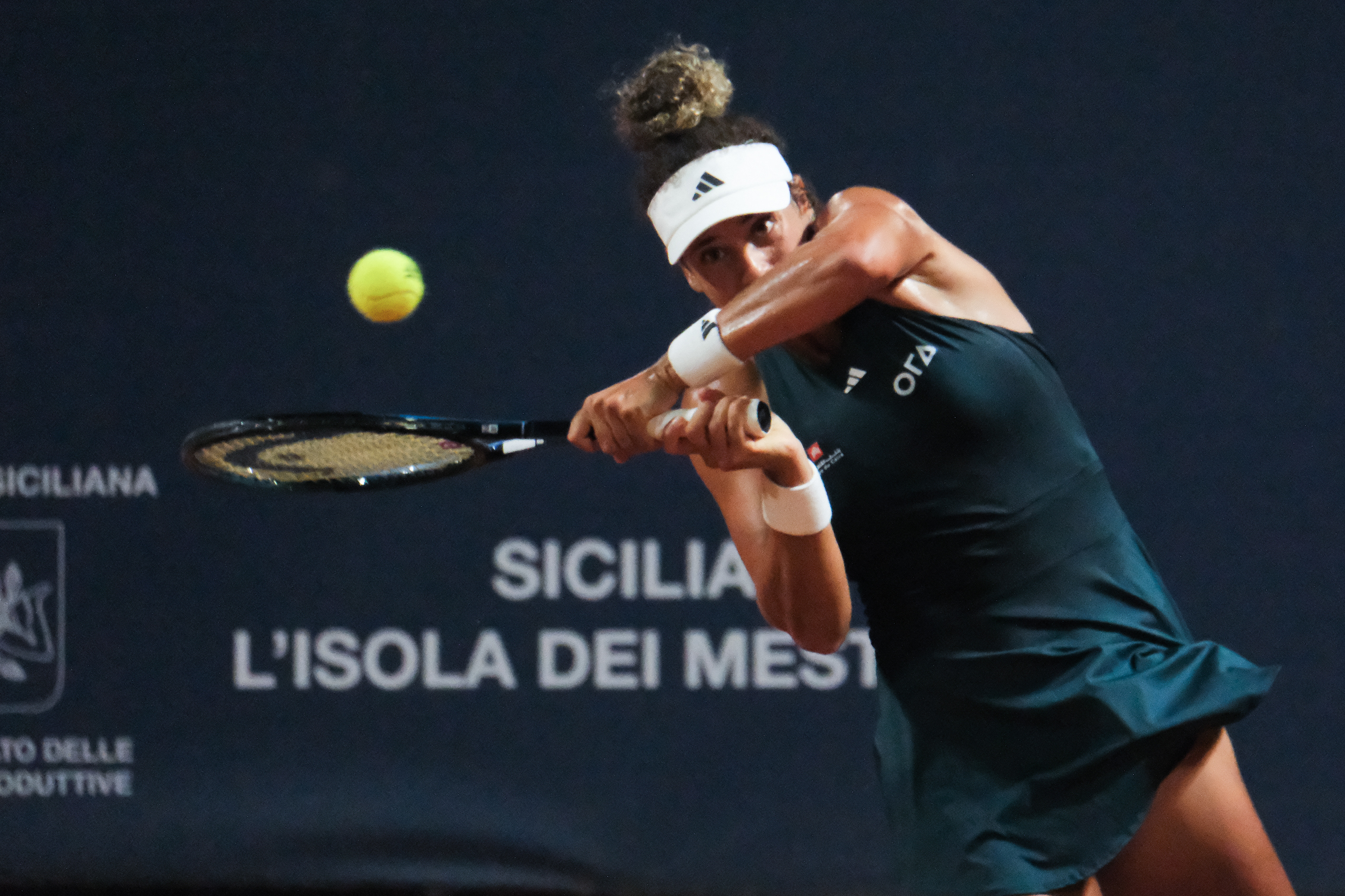 MAYER SHERIF - Palermo Ladies Open 2025 // PALERMO, ITALY - JULY 22: Mayer Sherif in action during a PLO 2025's match at Country Time Club on July 22, 2025 in Palermo, Italy. (Photo by Federico Serra)