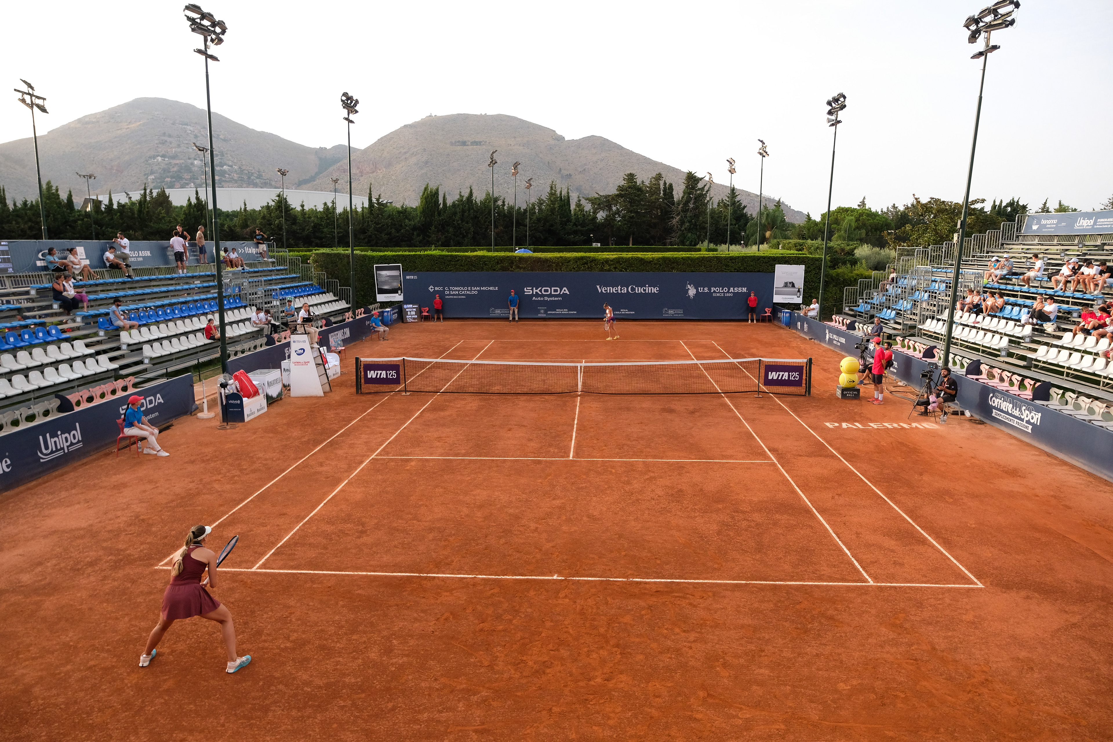 Palermo Ladies Open 2025 // PALERMO, ITALY - JULY 21: Central court view during a PLO 2025's match at Country Time Club on July 21, 2025 in Palermo, Italy. (Photo by Federico Serra)