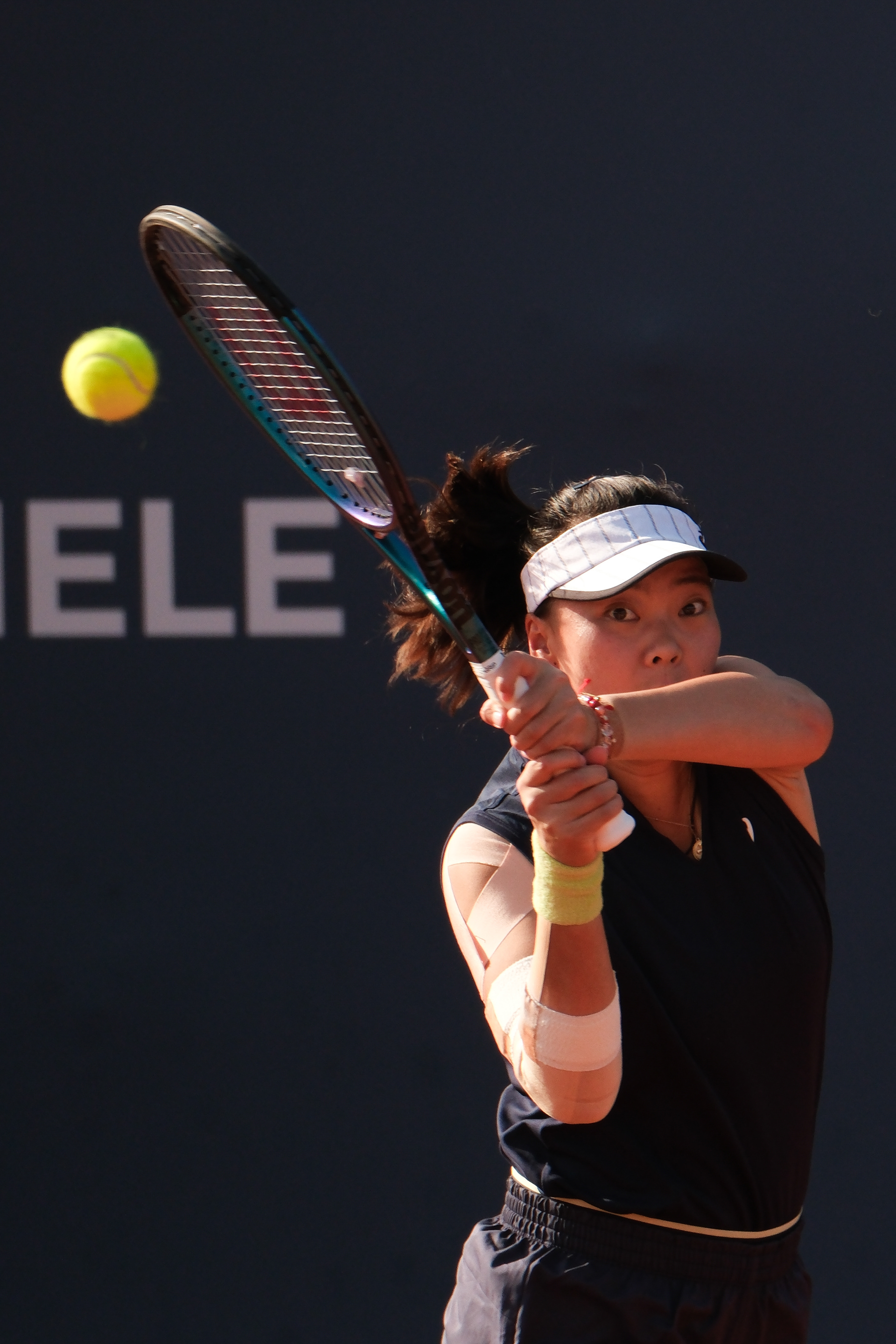 SHUO FENG - Palermo Ladies Open 2025 // PALERMO, ITALY - JULY 22: Shuo Feng in action during a PLO 2025's match at Country Time Club on July 22, 2025 in Palermo, Italy. (Photo by Federico Serra)