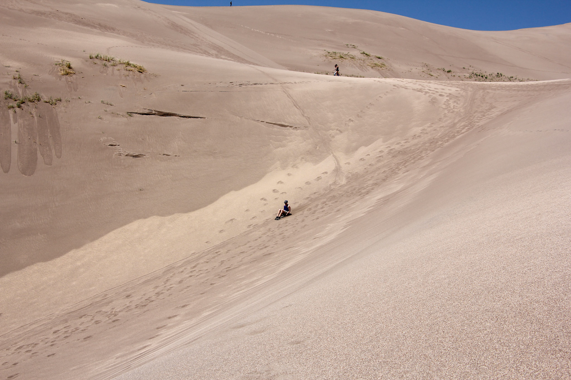 Sandsledding the Great Sand Dunes