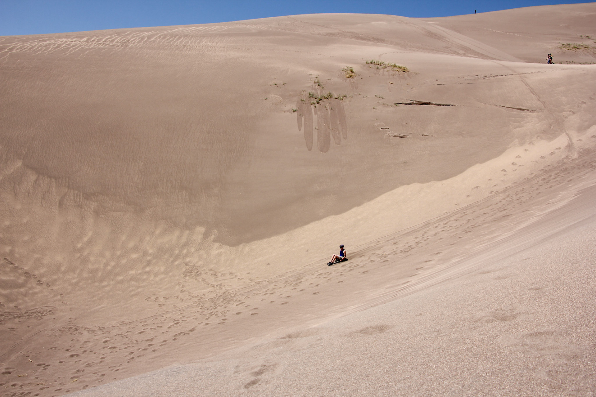 Sandsledding the Great Sand Dunes