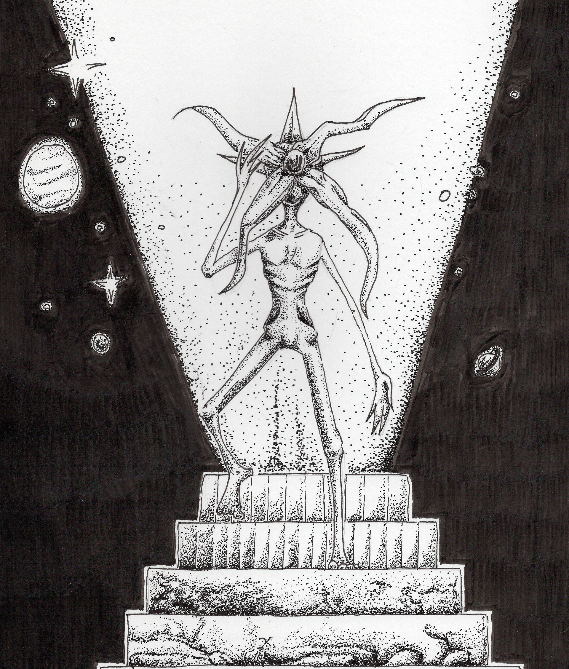 Starman - Pen and Ink - 2024