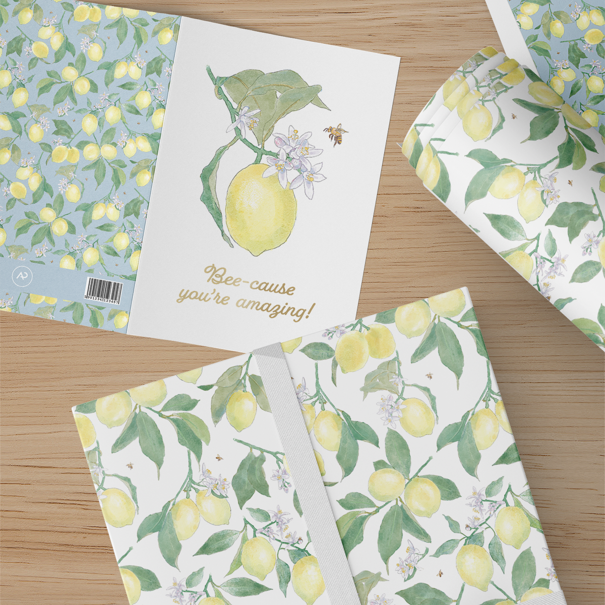 Mockup with the Amalfi Coast pattern