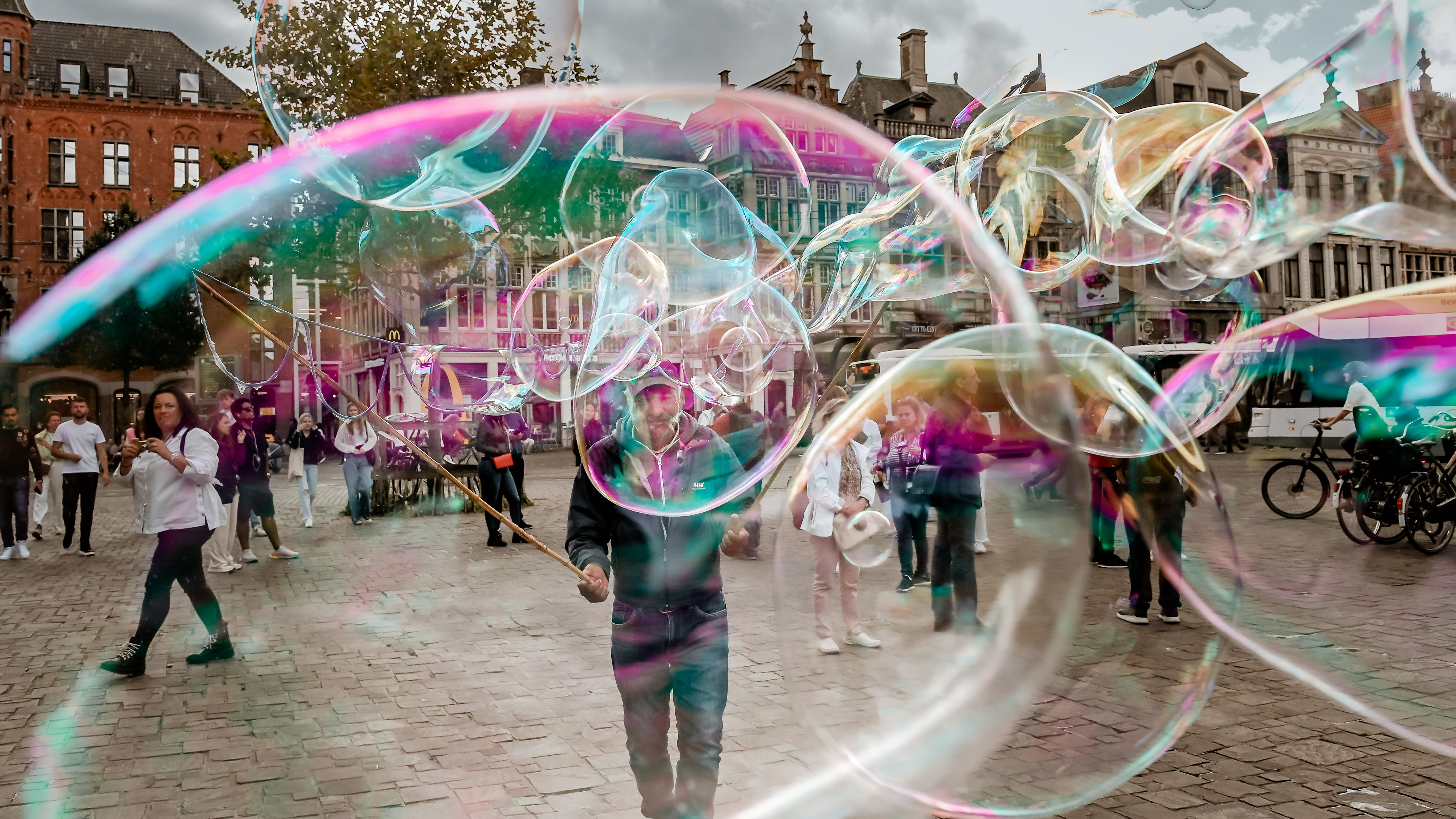 Belgium – Bubble man in Ghent