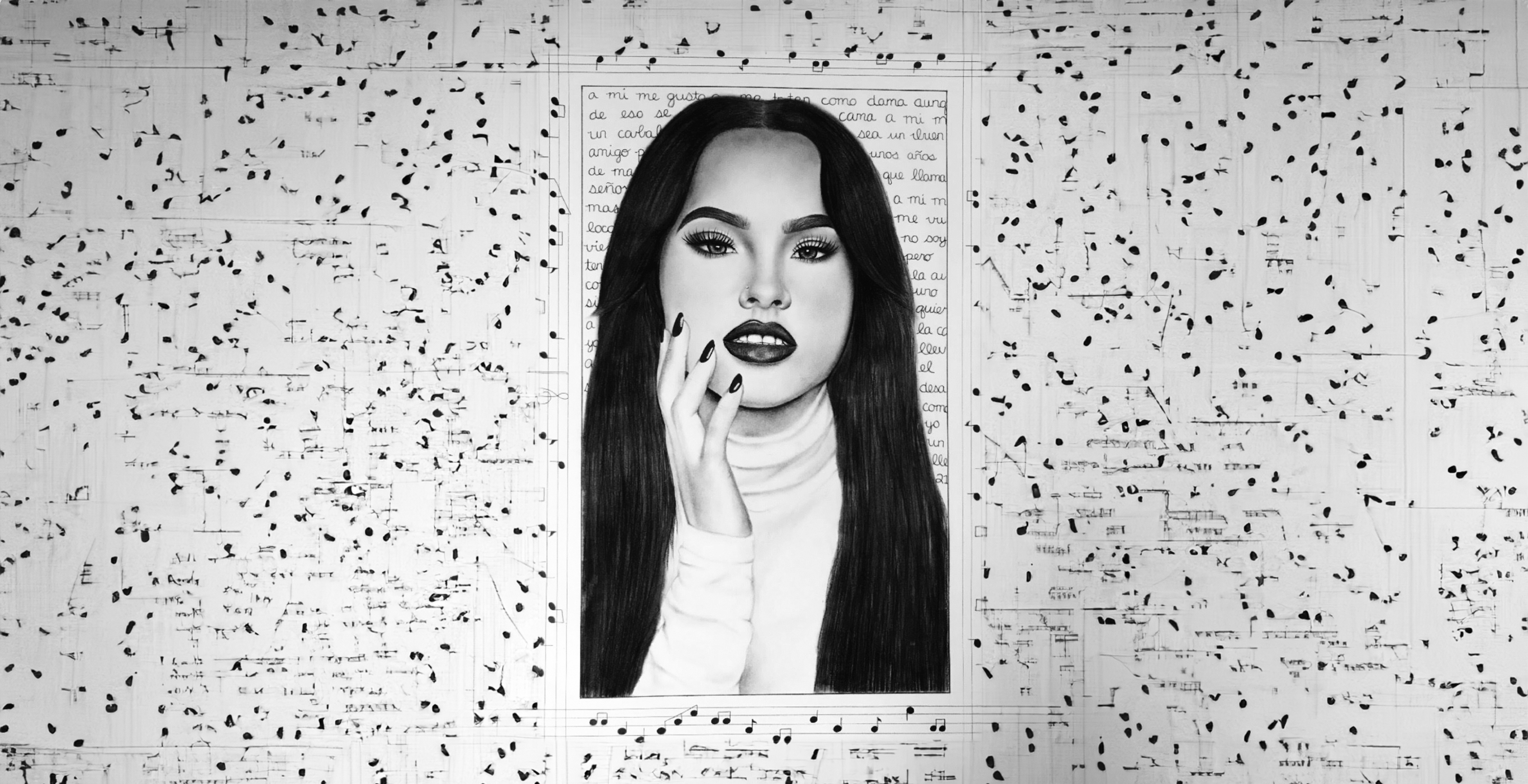 Charcoal and Ink Drawing on Bristol Paper from 2020