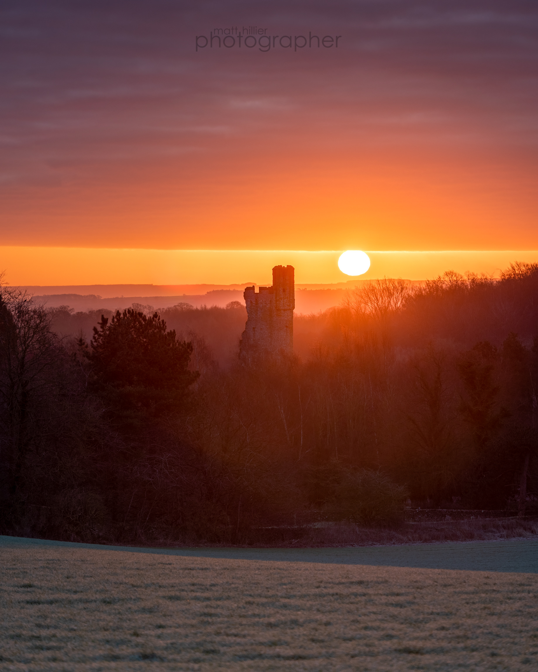 Sun Glimpse Over Helmsley Castle
