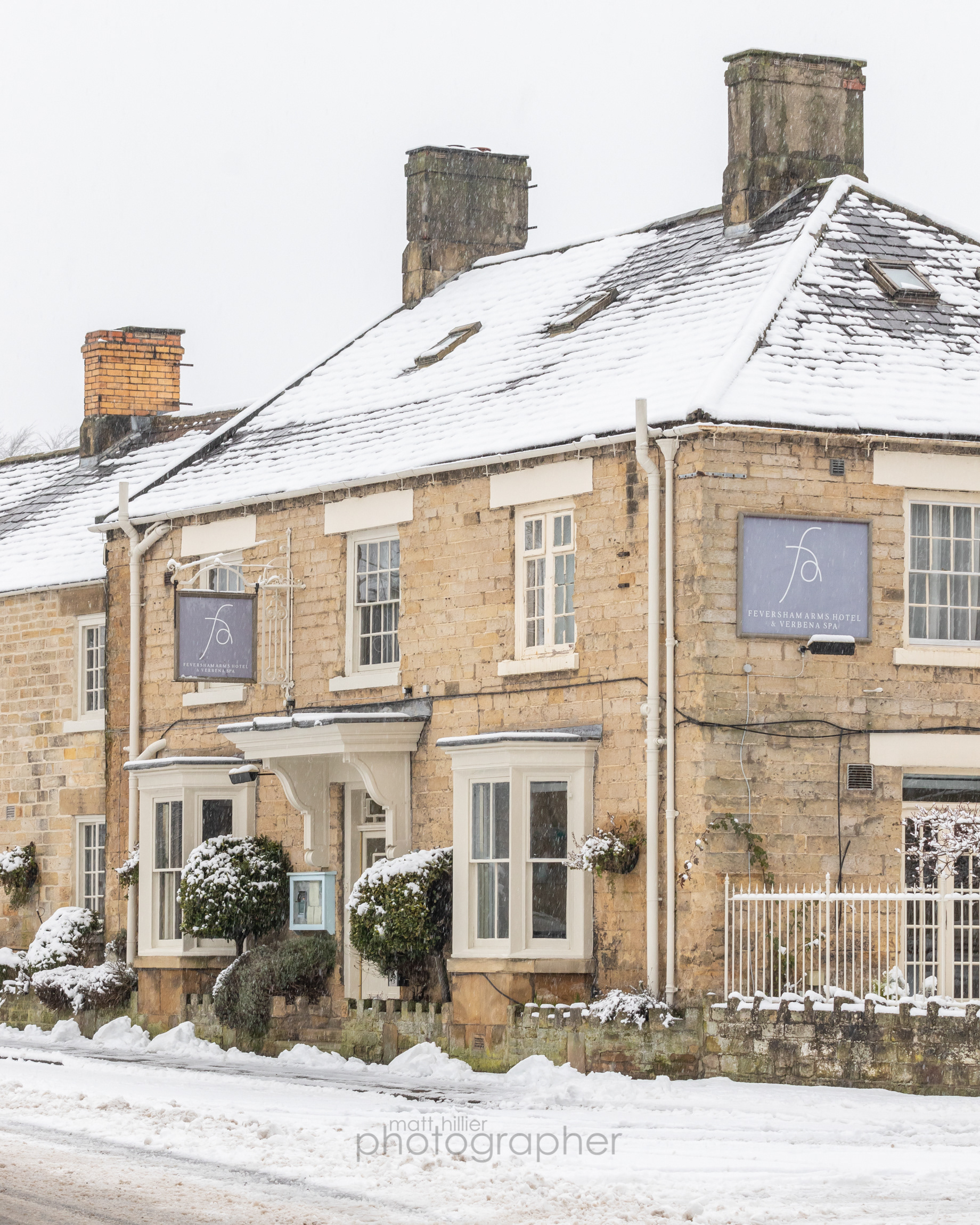 Snow at the Feversham Arms