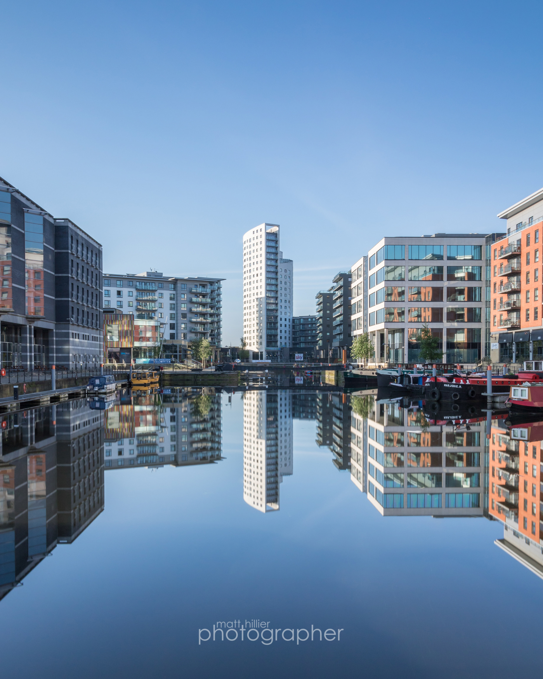 Leeds Dock Under Blue Skies