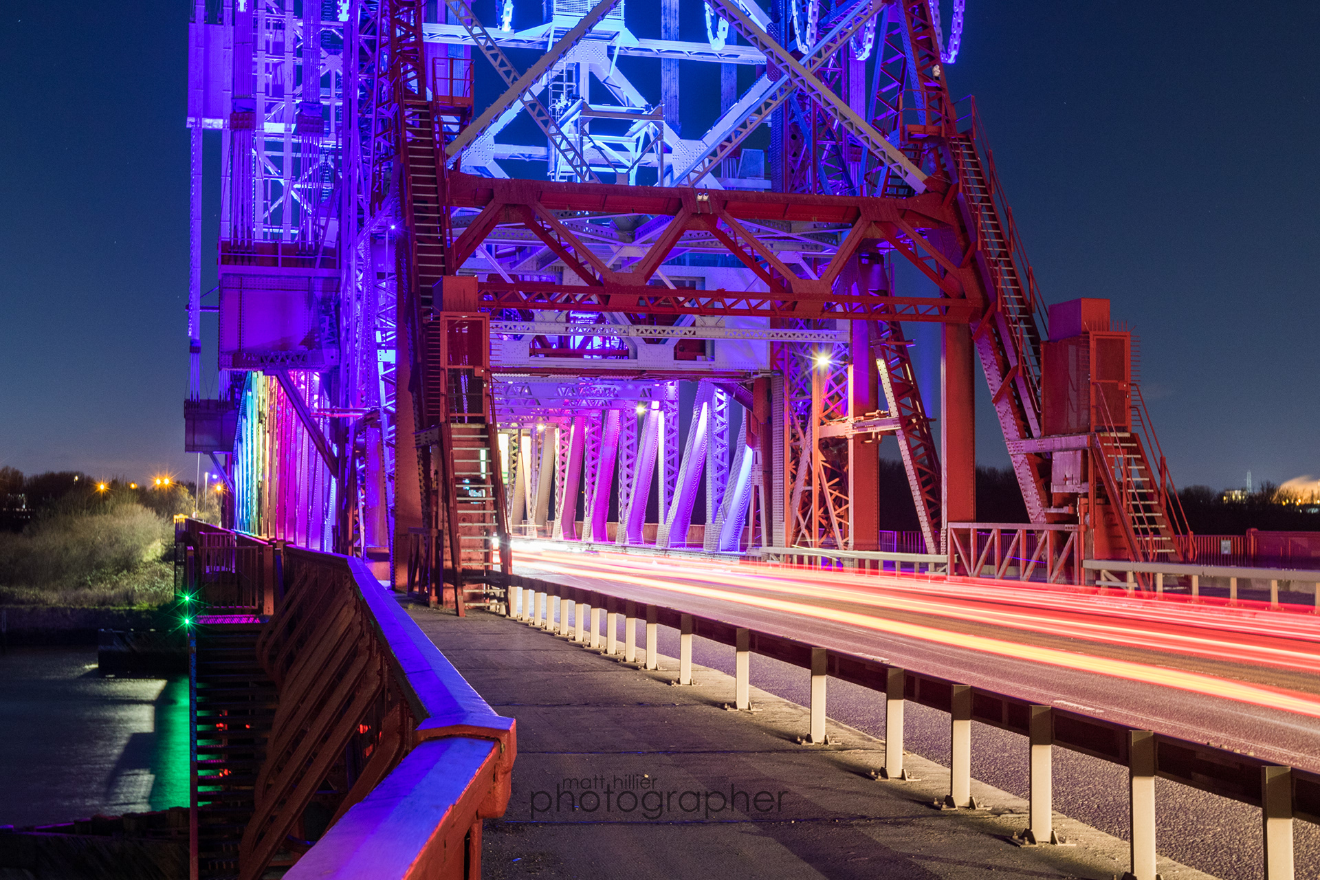 Newport Bridge at Christmas I, Teesside