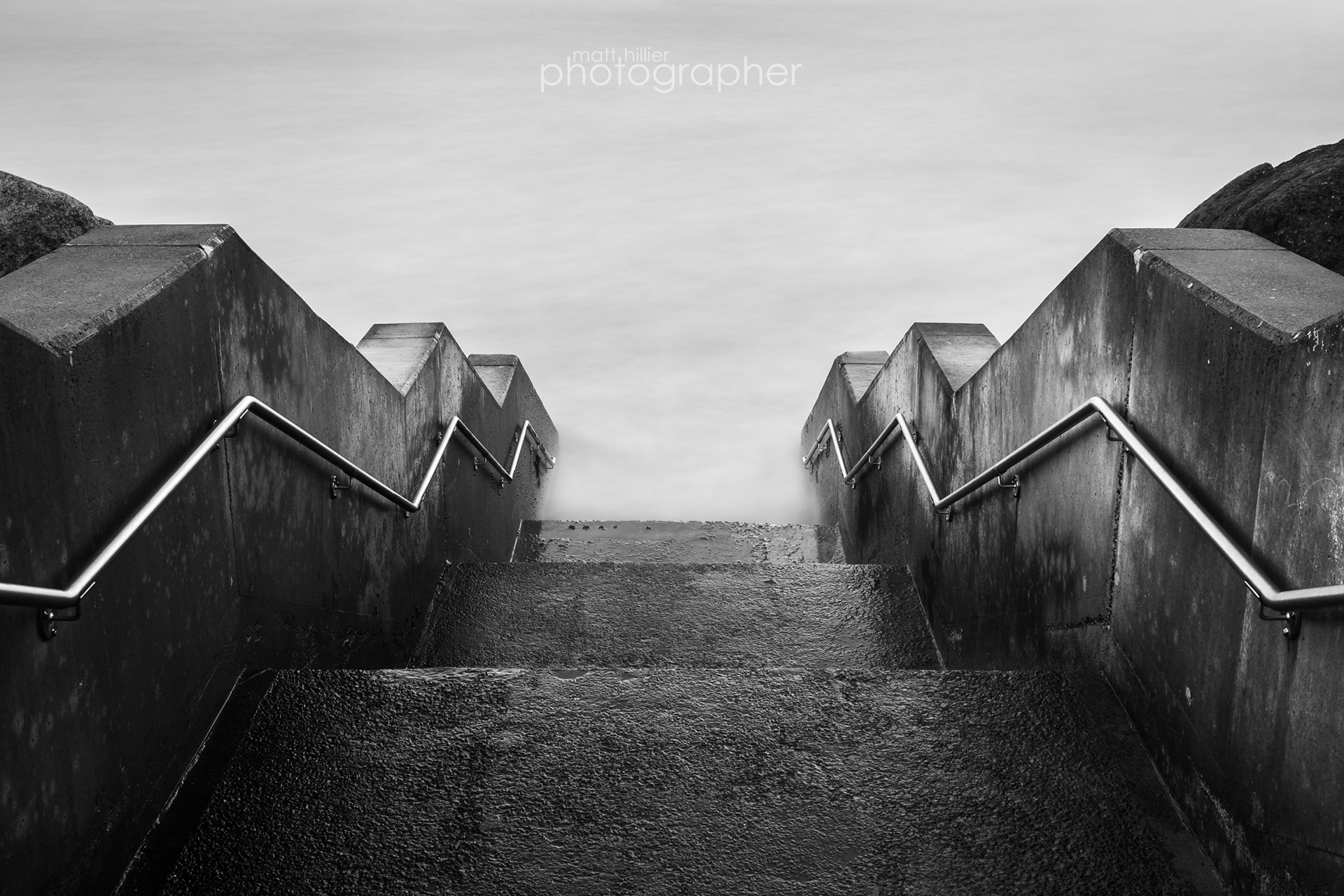Scarborough Steps at High Tide