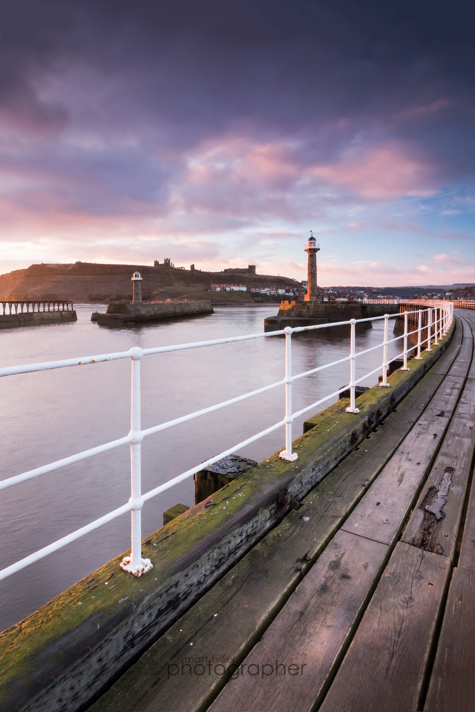 Whitby Railings at Dawn