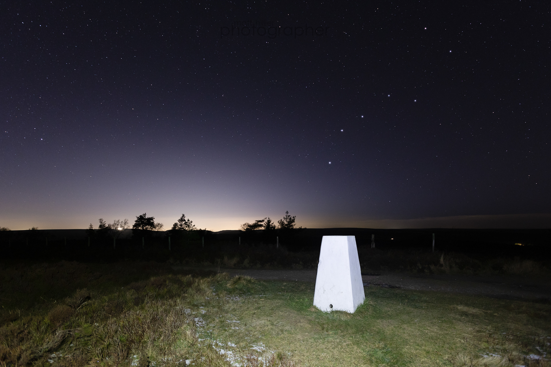 Trig Point and The Plough, Helmsley Moor