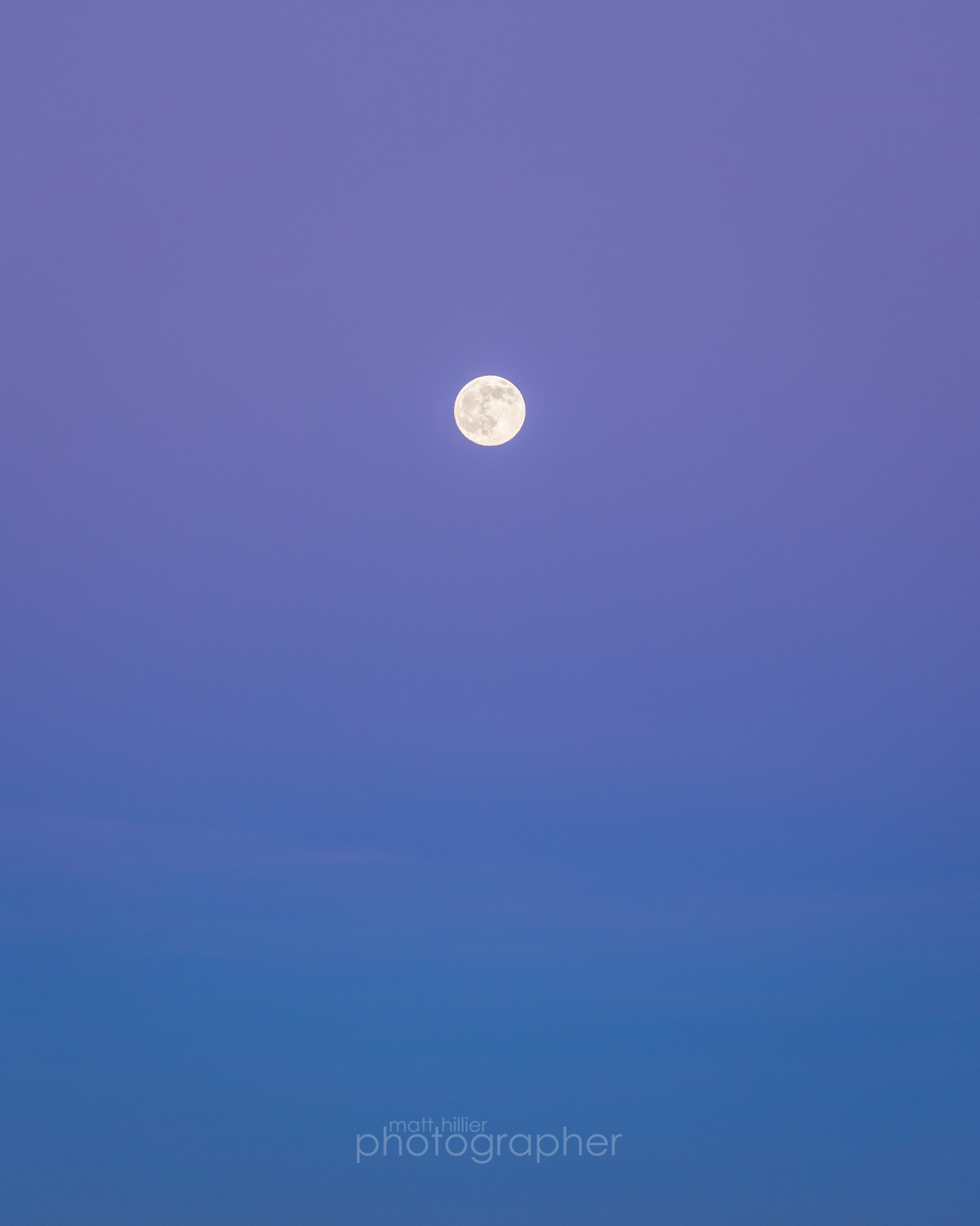 Moon in the Blue Hour, Redcar