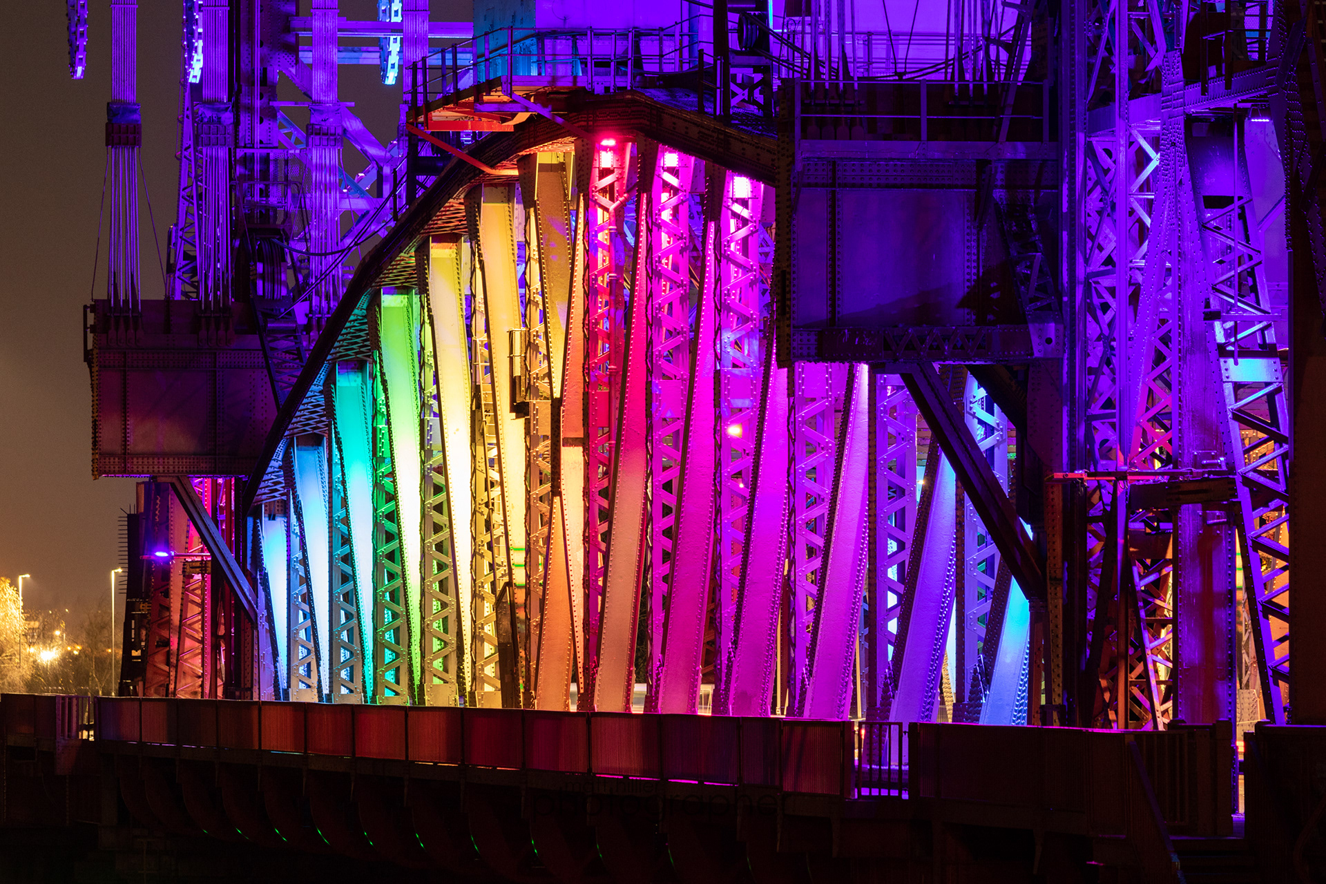 Newport Bridge at Christmas II, Teesside