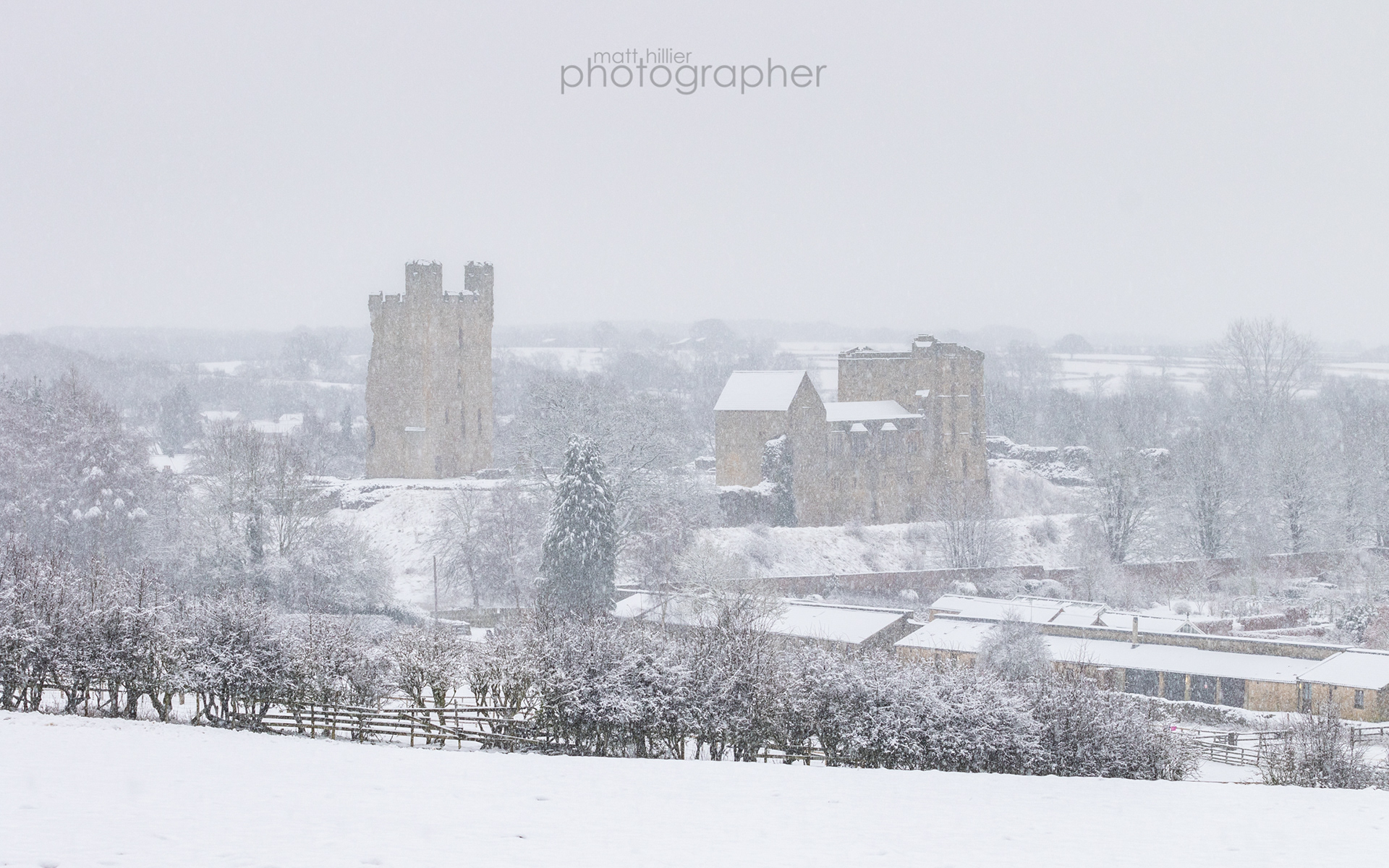 Helmsley Castle in a Blizzard I
