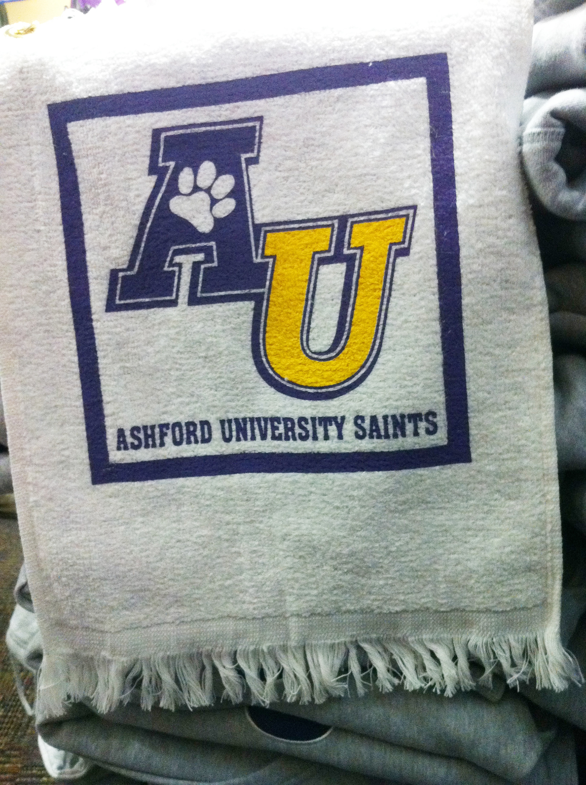 Ashford University athletics towel
