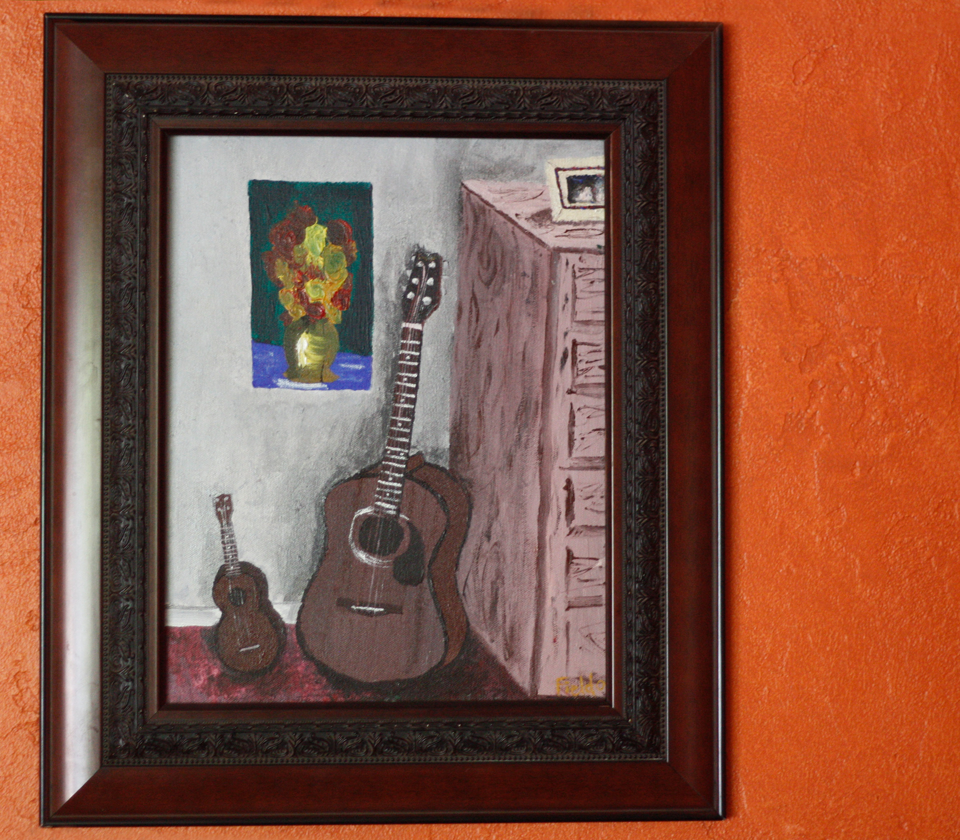 GUITAR & UKE acrylic on canvas