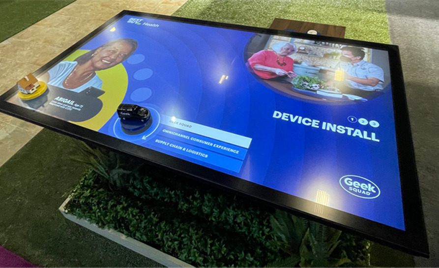 Provided the layout and graphics needed for this interactive table - a key part of the Best Buy Health trade show presentations.