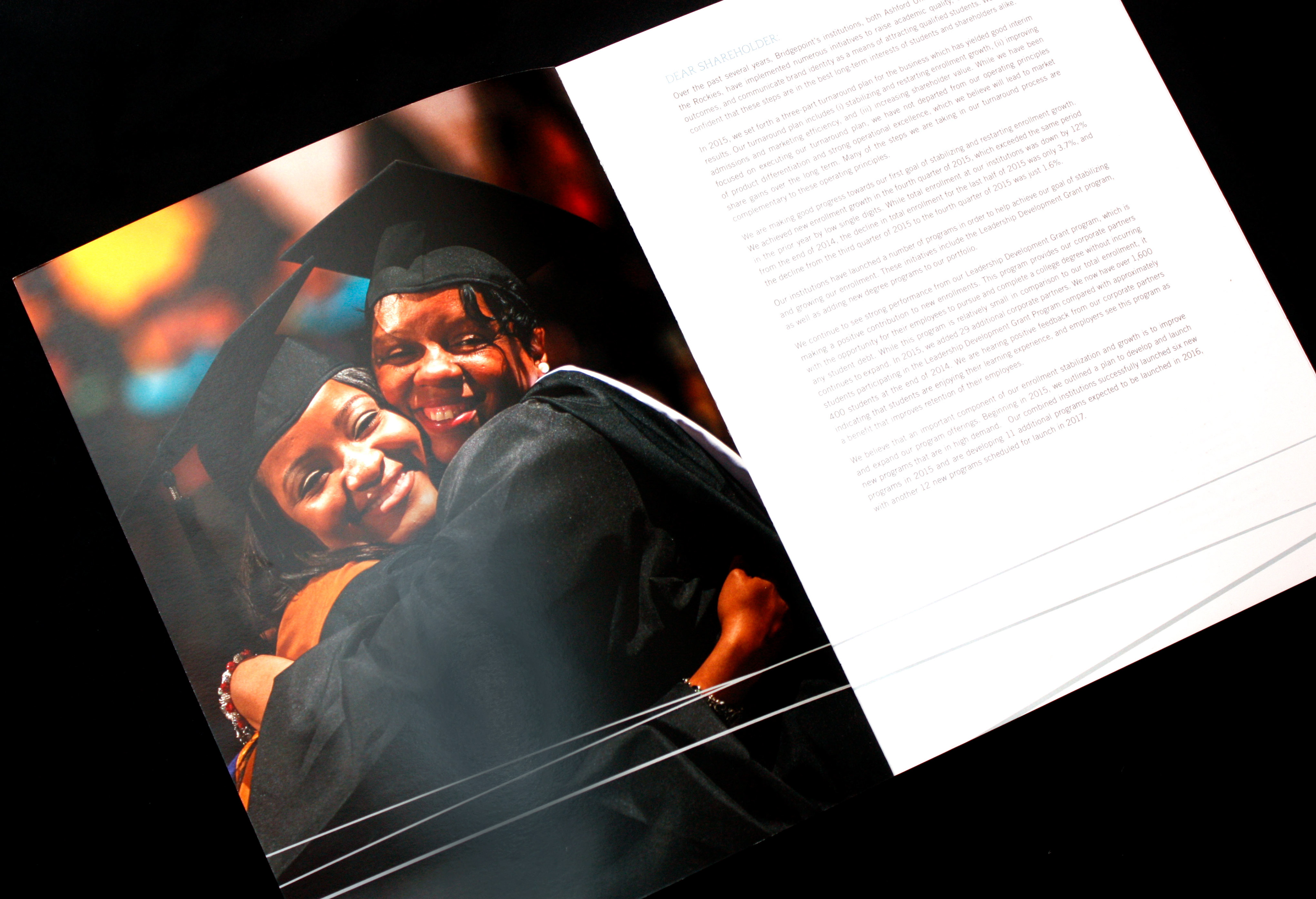 Bridgepoint Education Annual Report Inside Spread