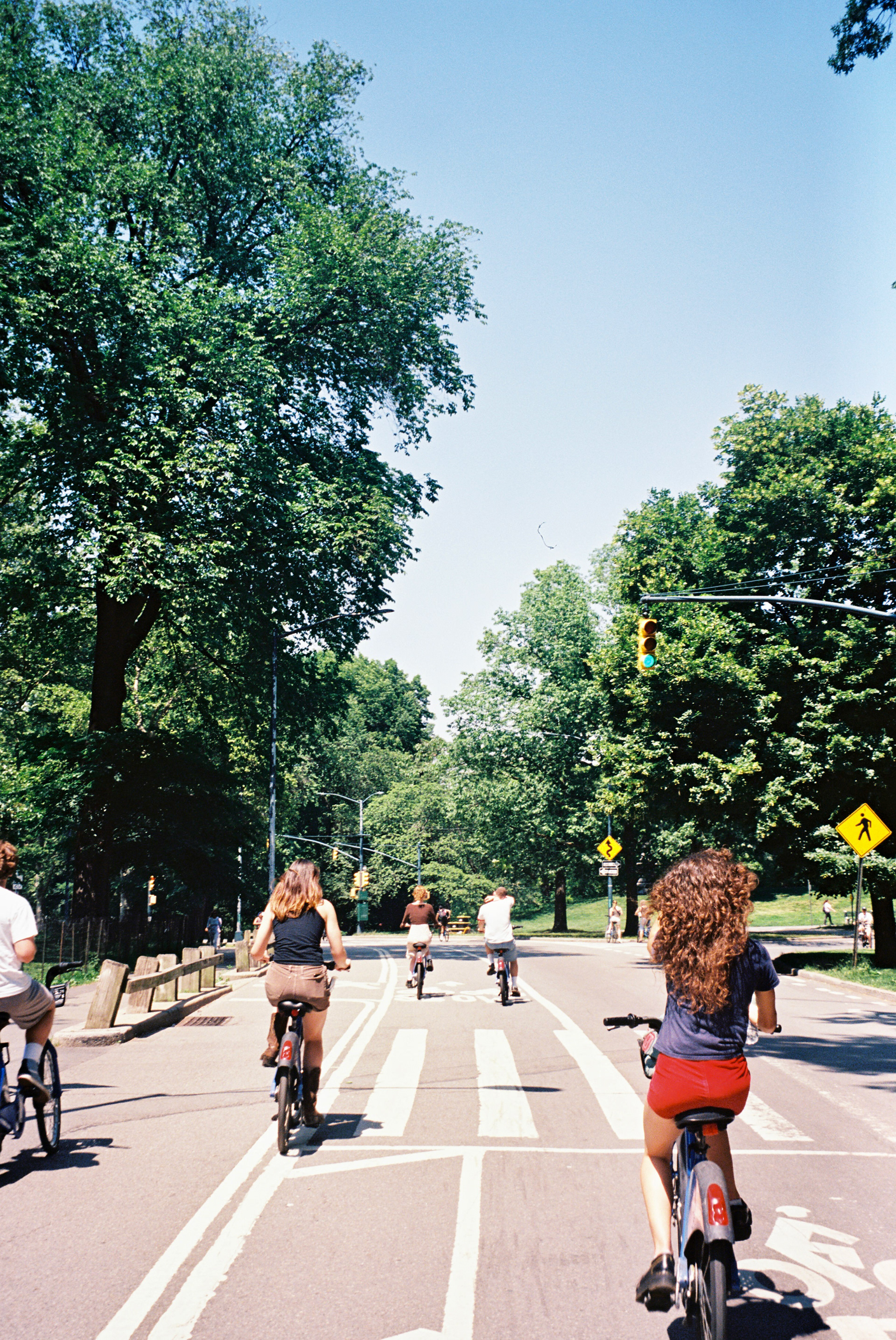 Riding bikes in Central Park