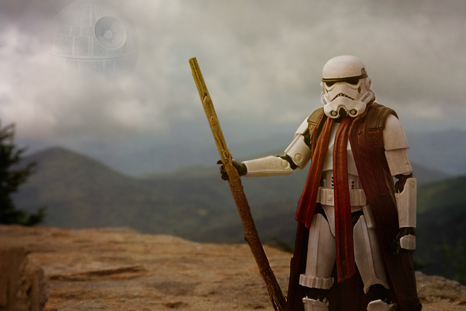 Stormtrooper hiker at the top of Mt. Mitchell in North Carolina.
