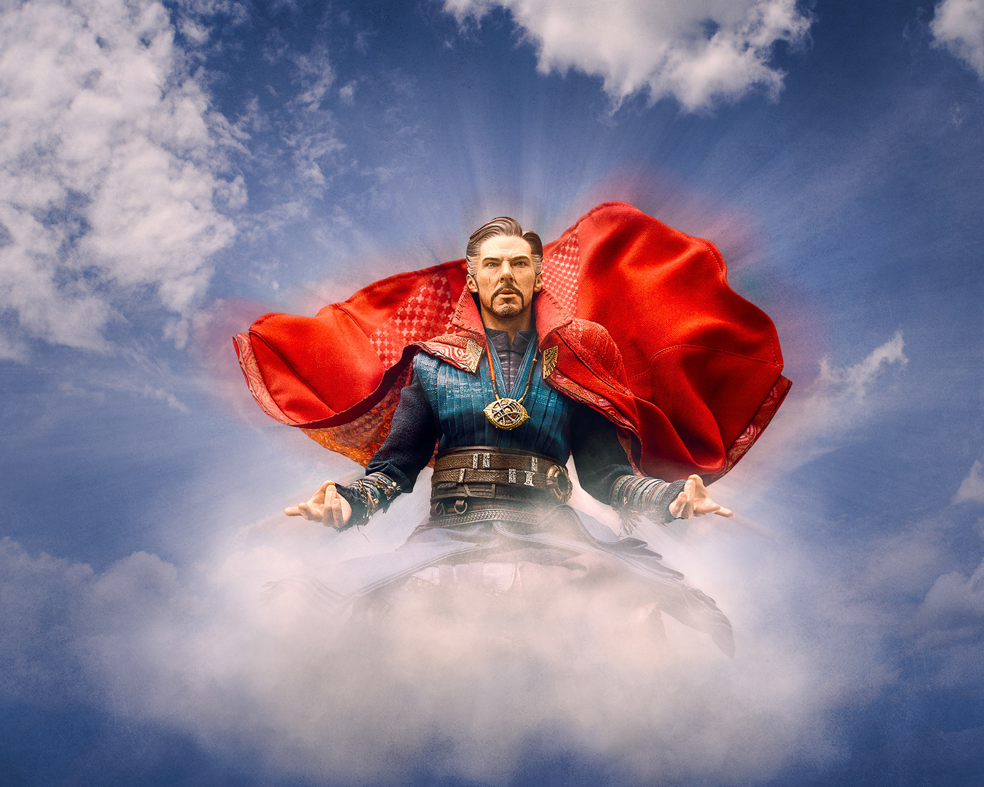 Doctor Strange on a cloud