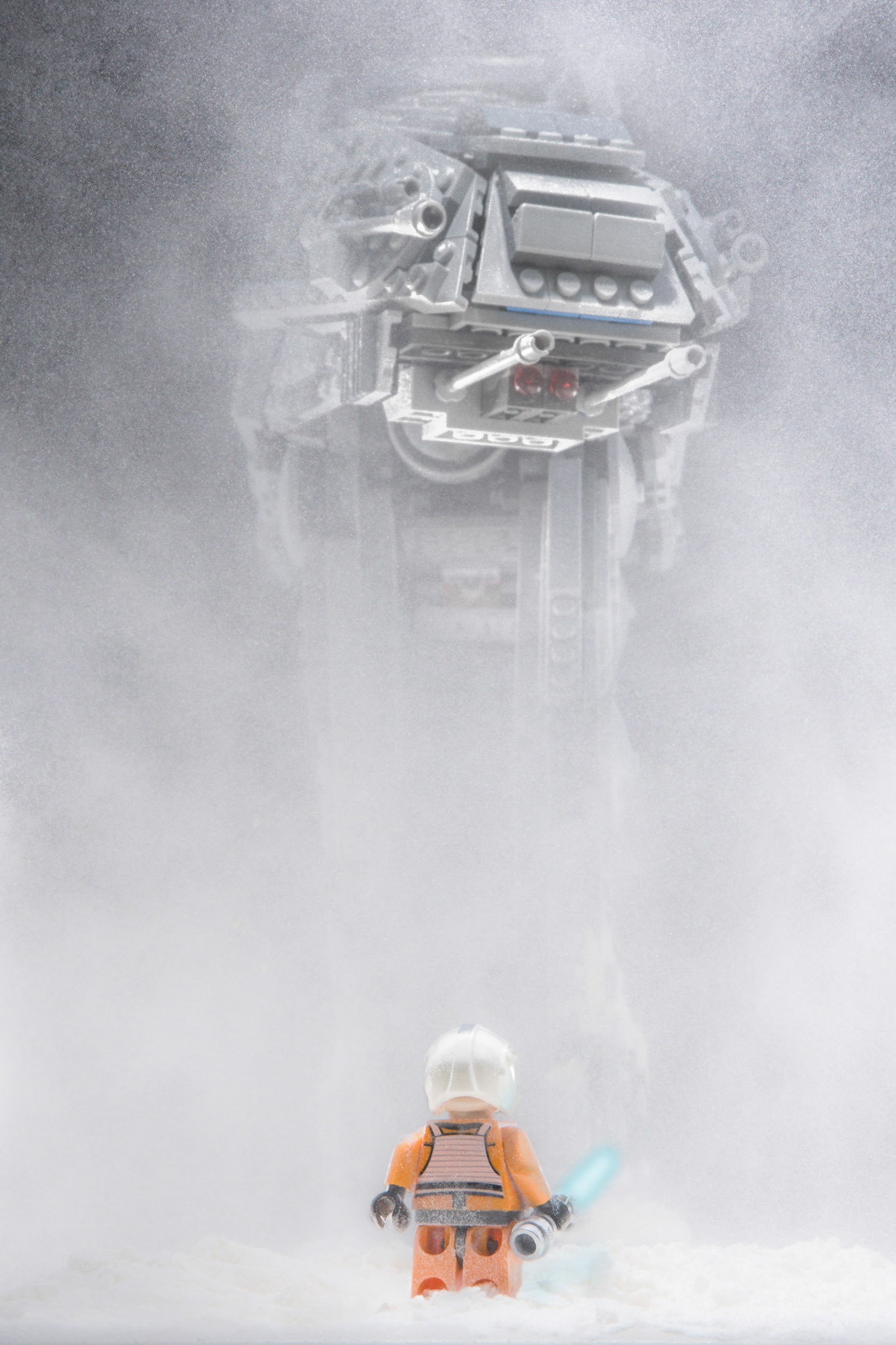 Luke and AT-AT in the snow