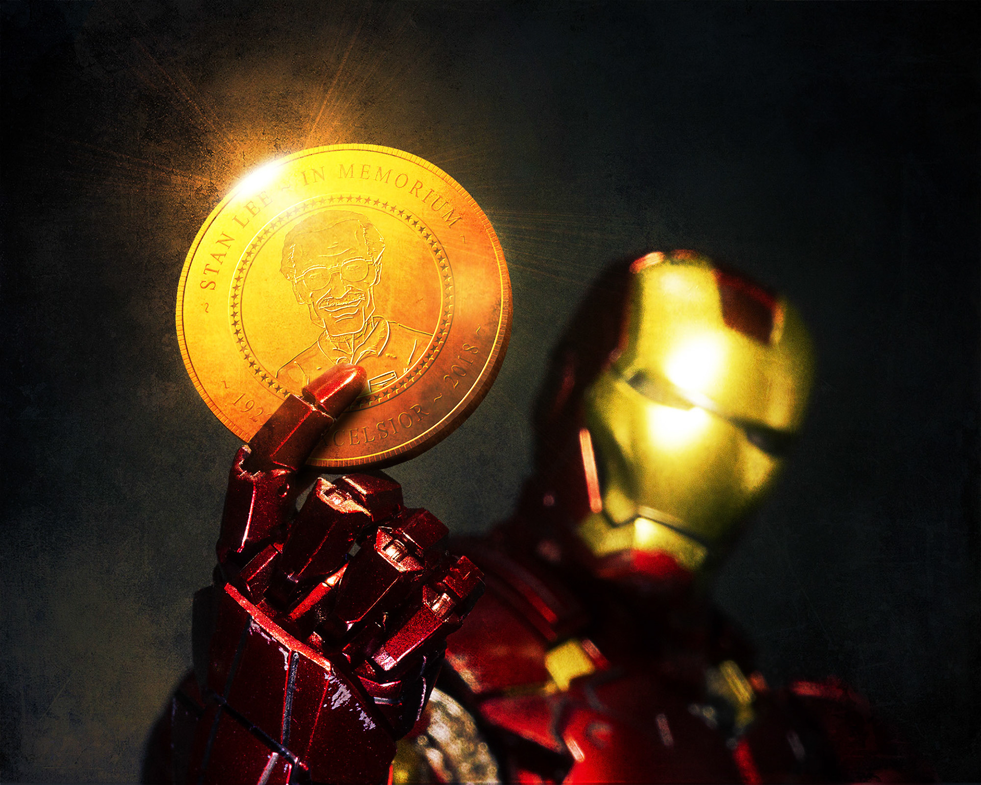 Iron Man and the coin