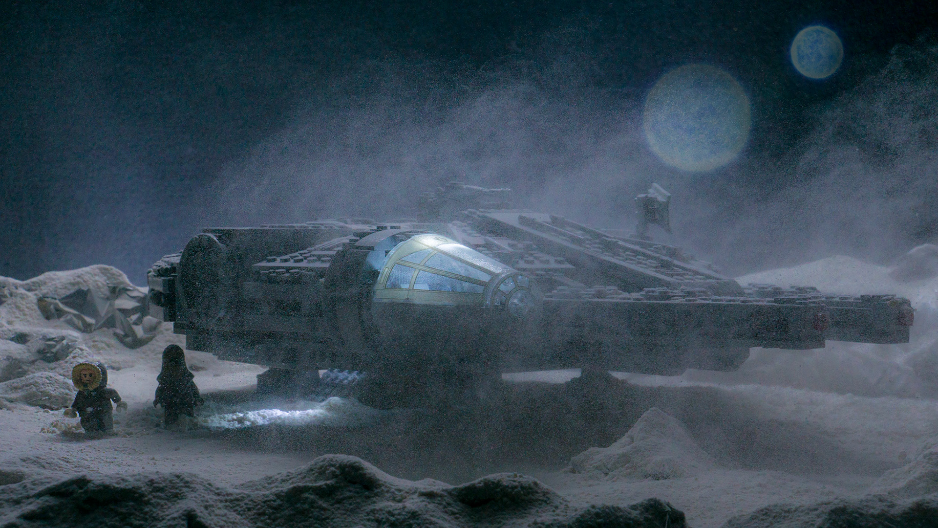 Millennium Falcon In The Snow