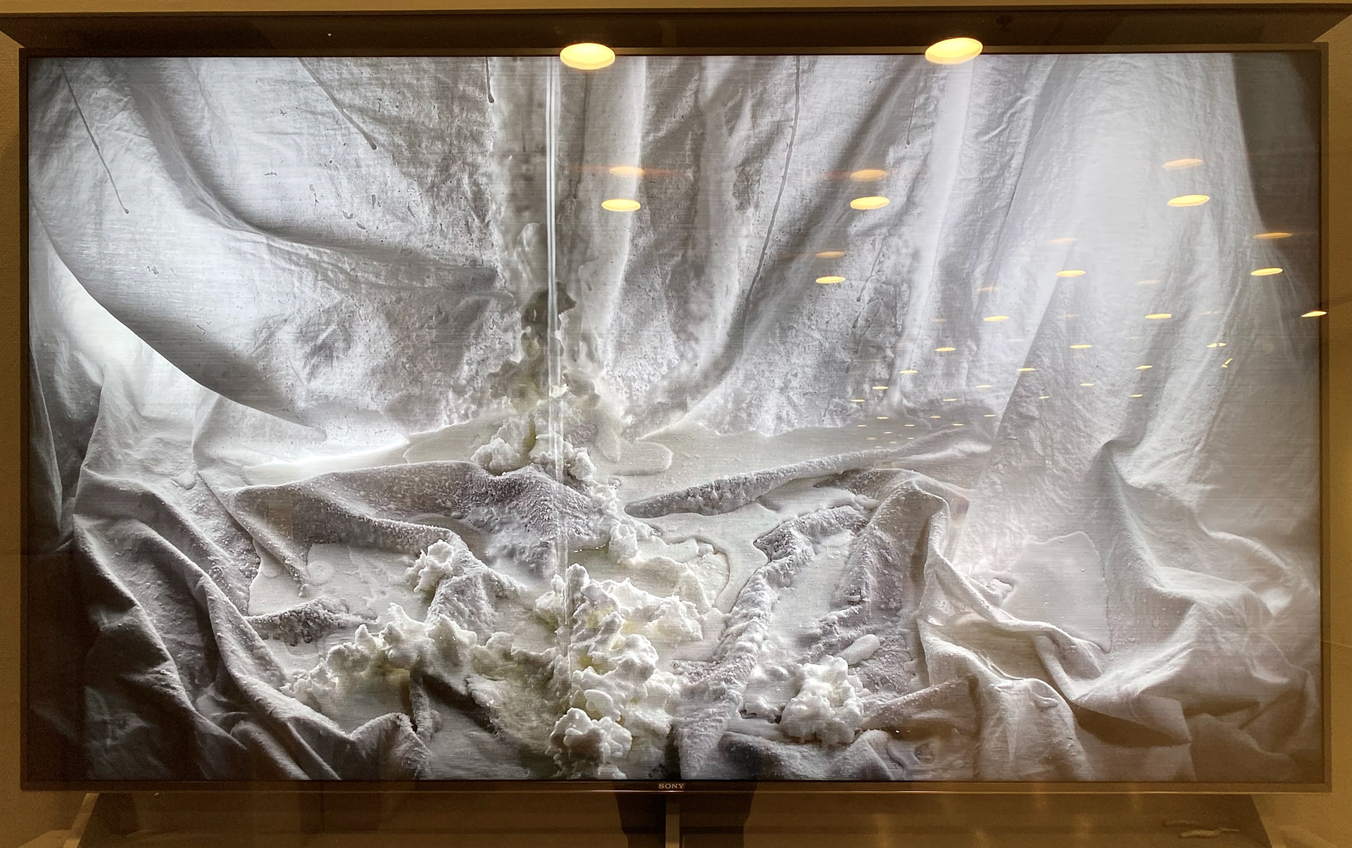 installation still on tv monitor 