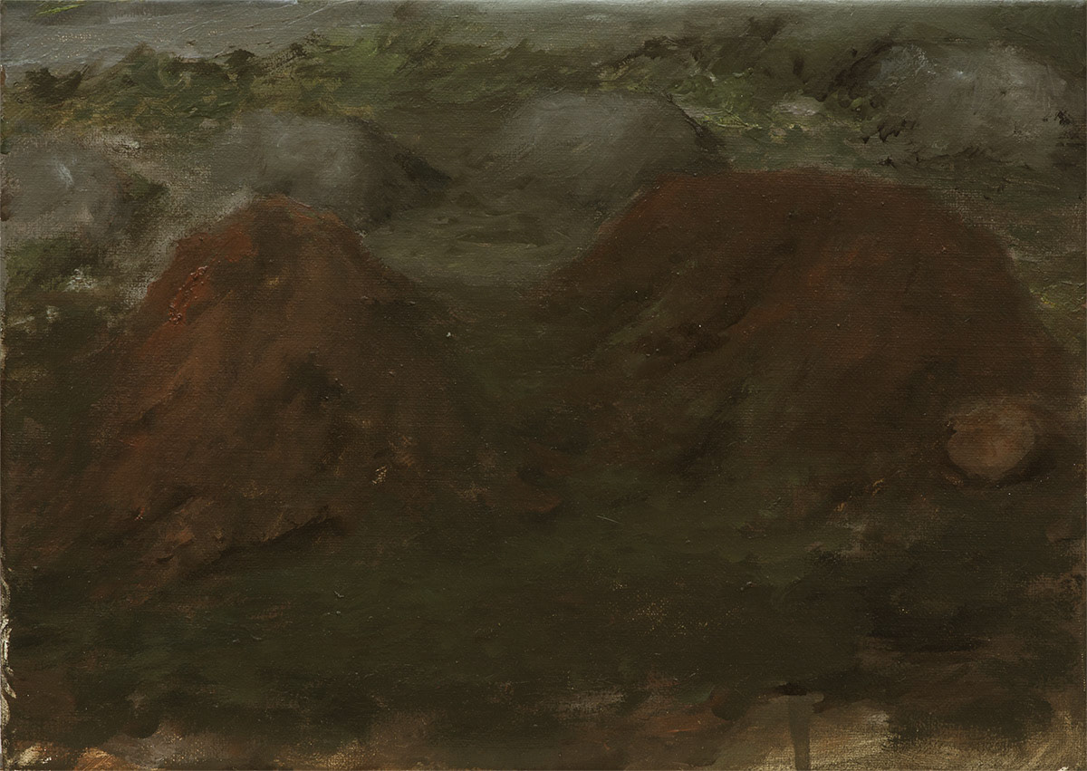 Mounds, 2016, oil on canvas, 24 x 33 cm