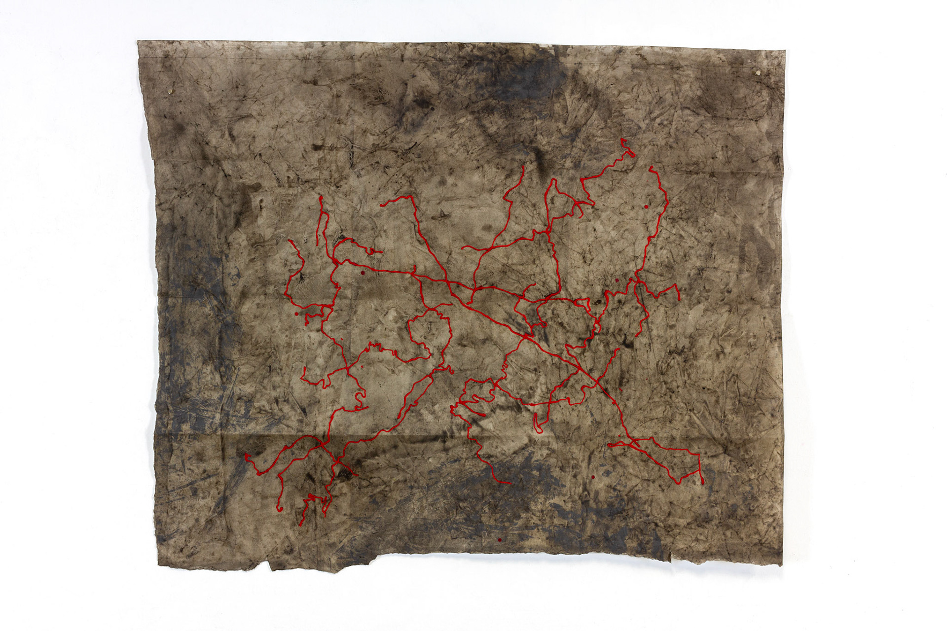 Impossible territory II (Grand Tour 2020), 2020, mixed media on paper, 110x130 cm