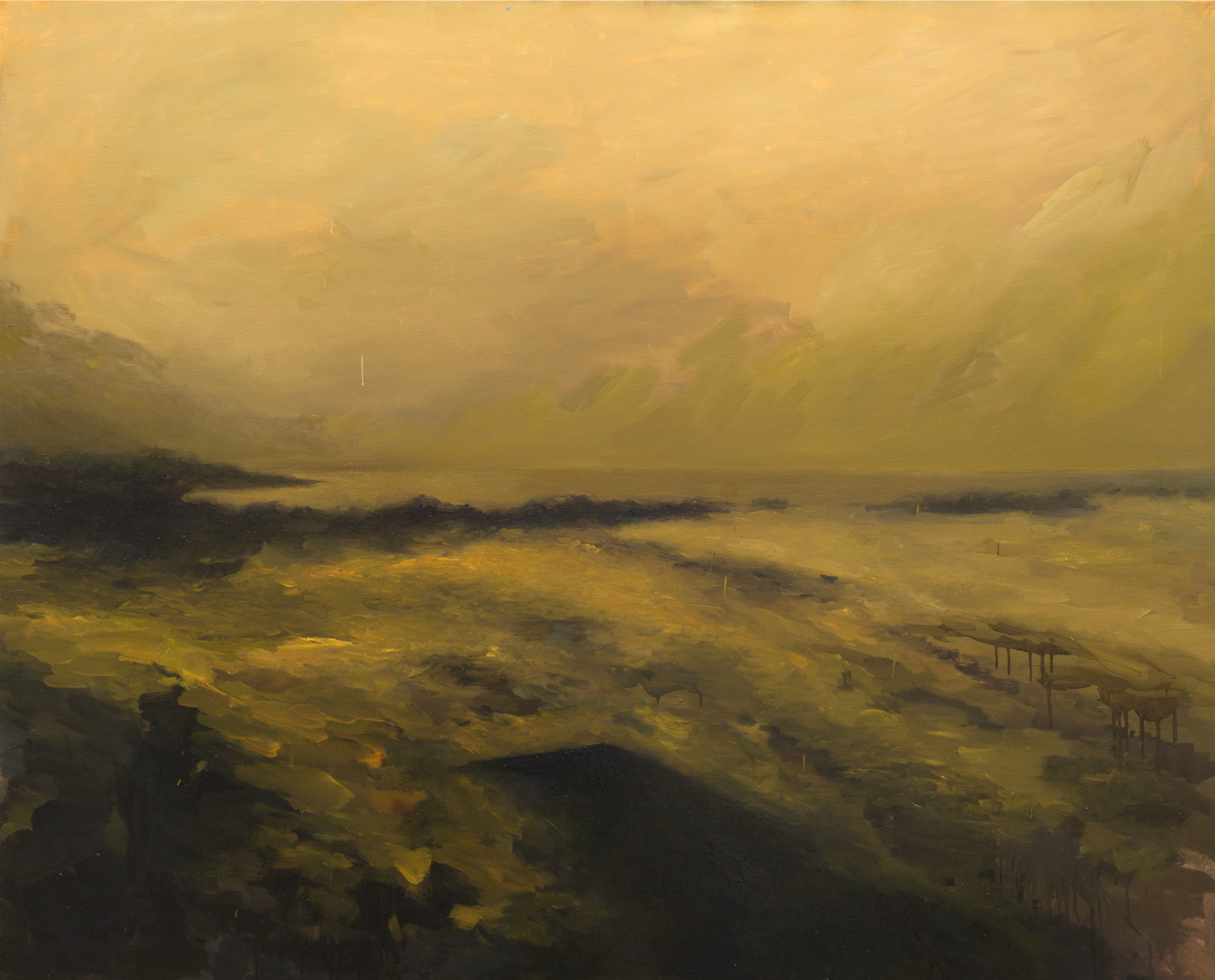 Allá donde las playas rotas nos muestran el cielo, 2017, oil on canvas, 145x180 cm