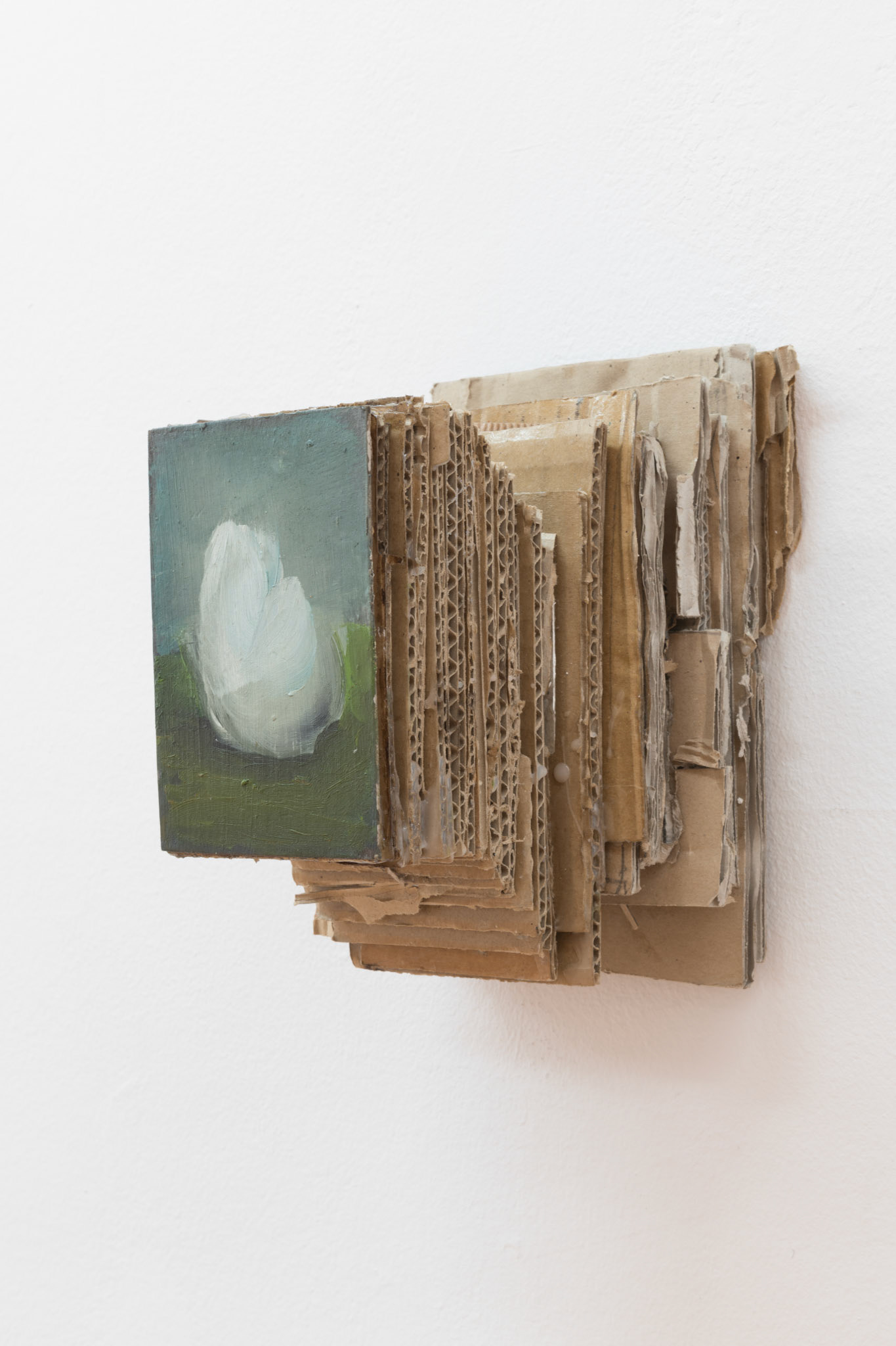 Egg, 2019, oil on cardboard, 12x8,2x16,2 cm
